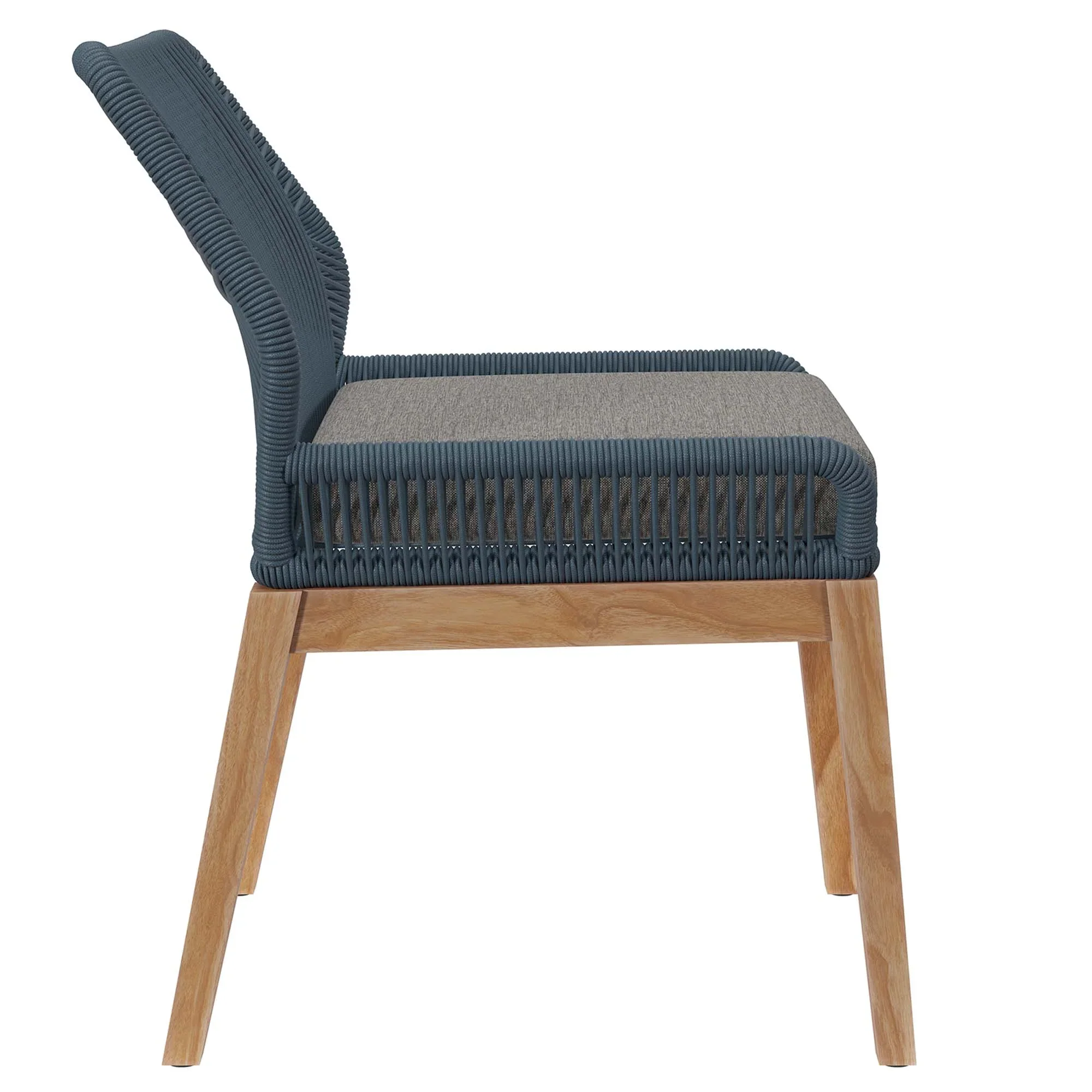 Wellspring Outdoor Patio Teak Wood Dining Chair - Image 3