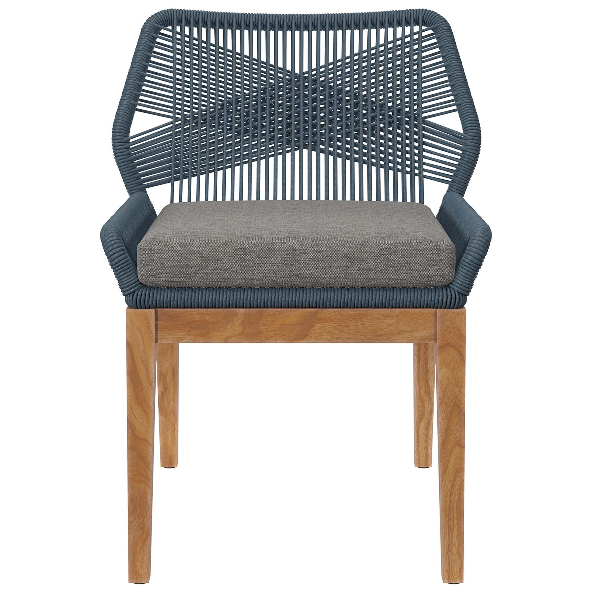 Wellspring Outdoor Patio Teak Wood Dining Chair - Image 5