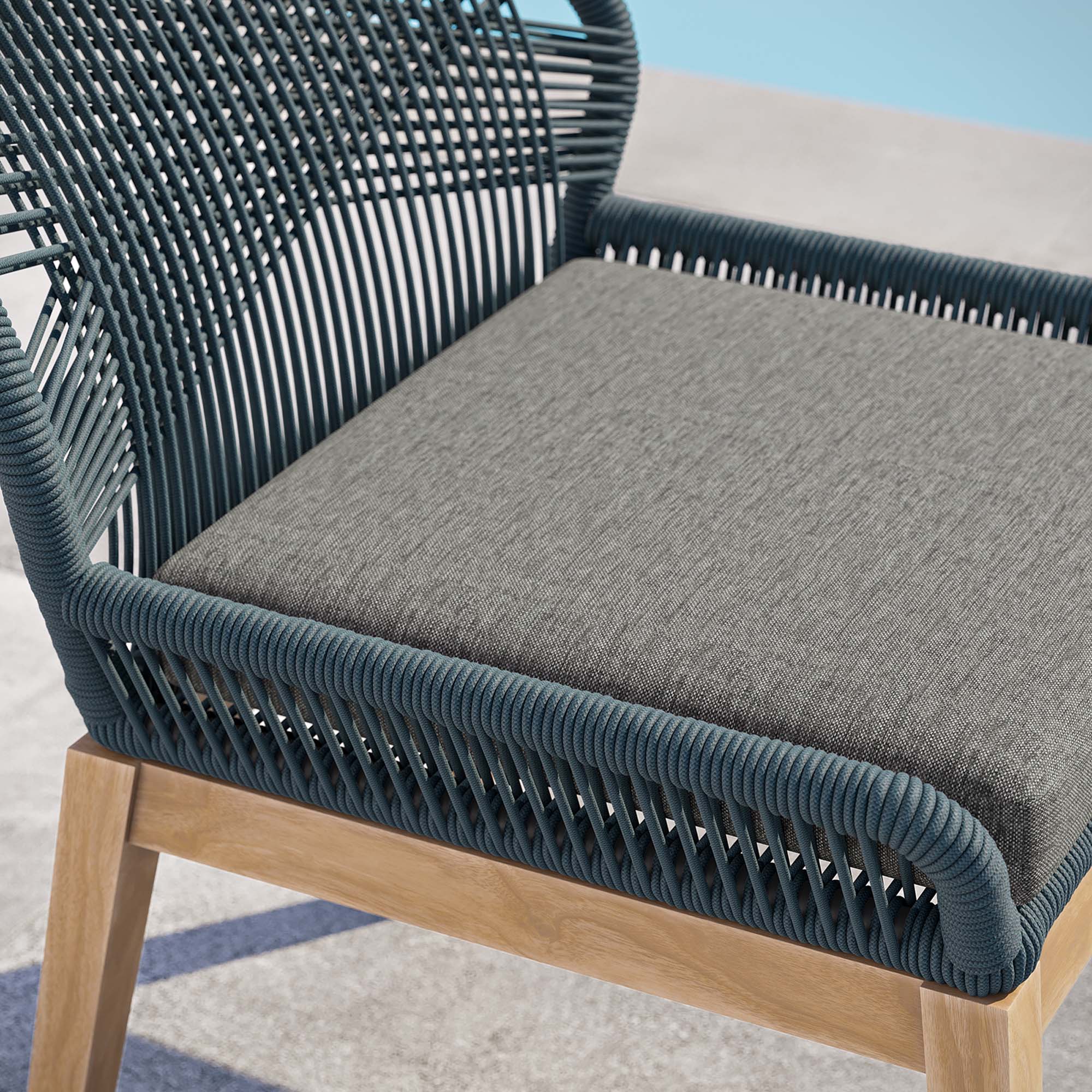 Wellspring Outdoor Patio Teak Wood Dining Chair - Image 7