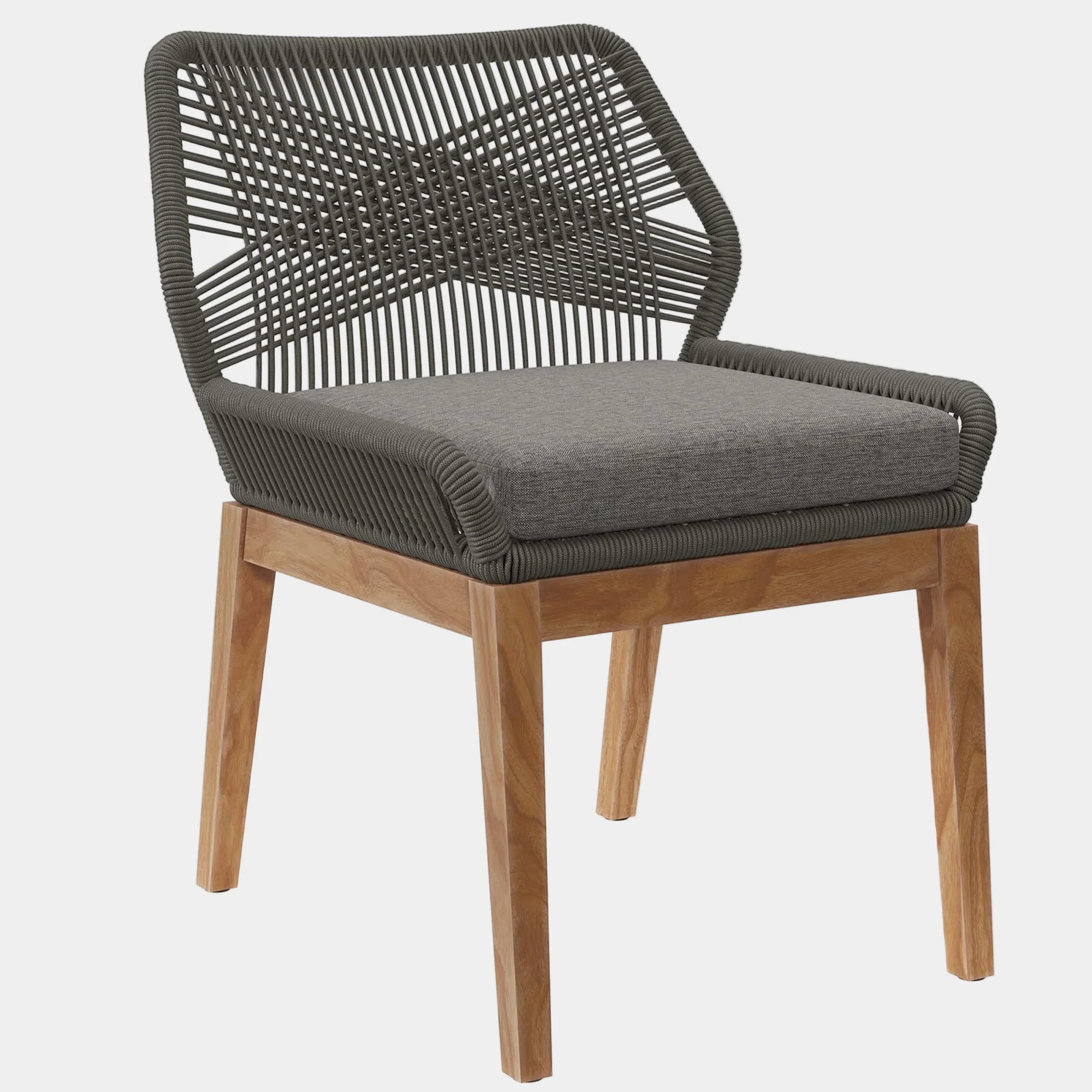 Wellspring Outdoor Patio Teak Wood Dining Chair - Image 8