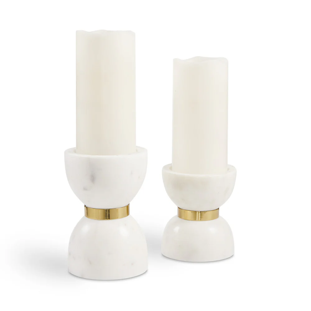 White Marble and Gold Tea Light - Image 5