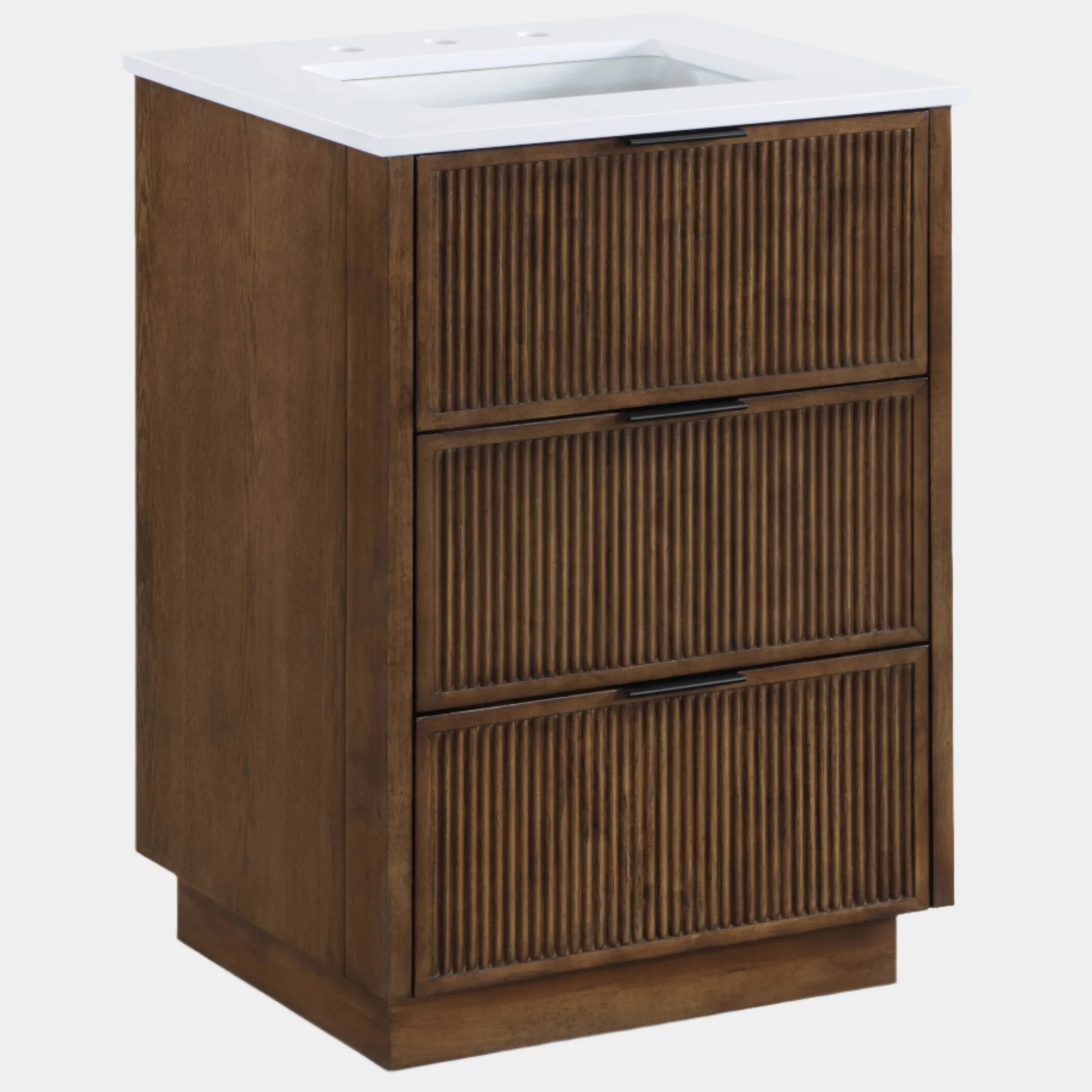 Willard White Engineered Stone And Solid Wood Bathroom Vanity