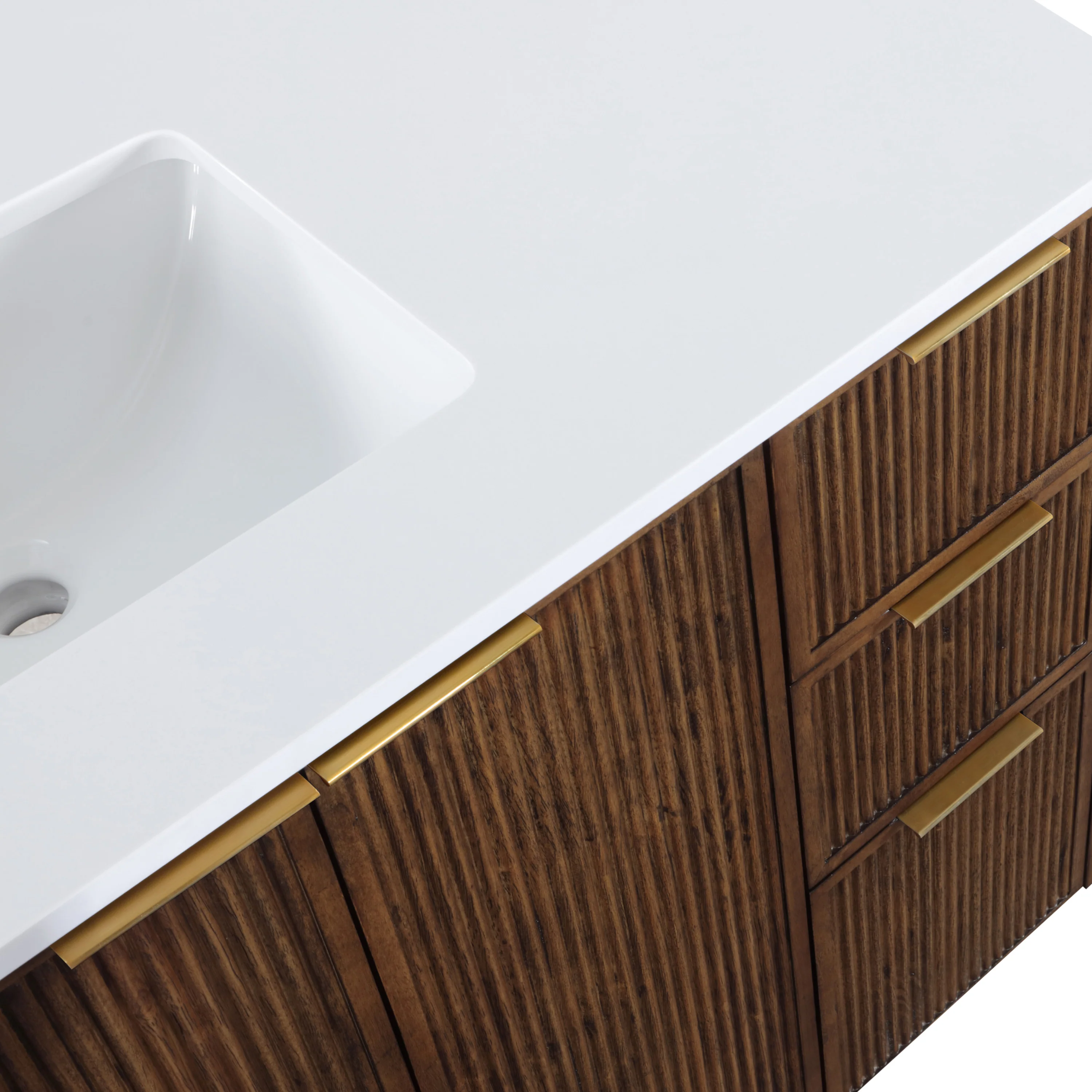 Willard 48" White Engineered Stone And Solid Wood Bathroom Vanity - Image 11