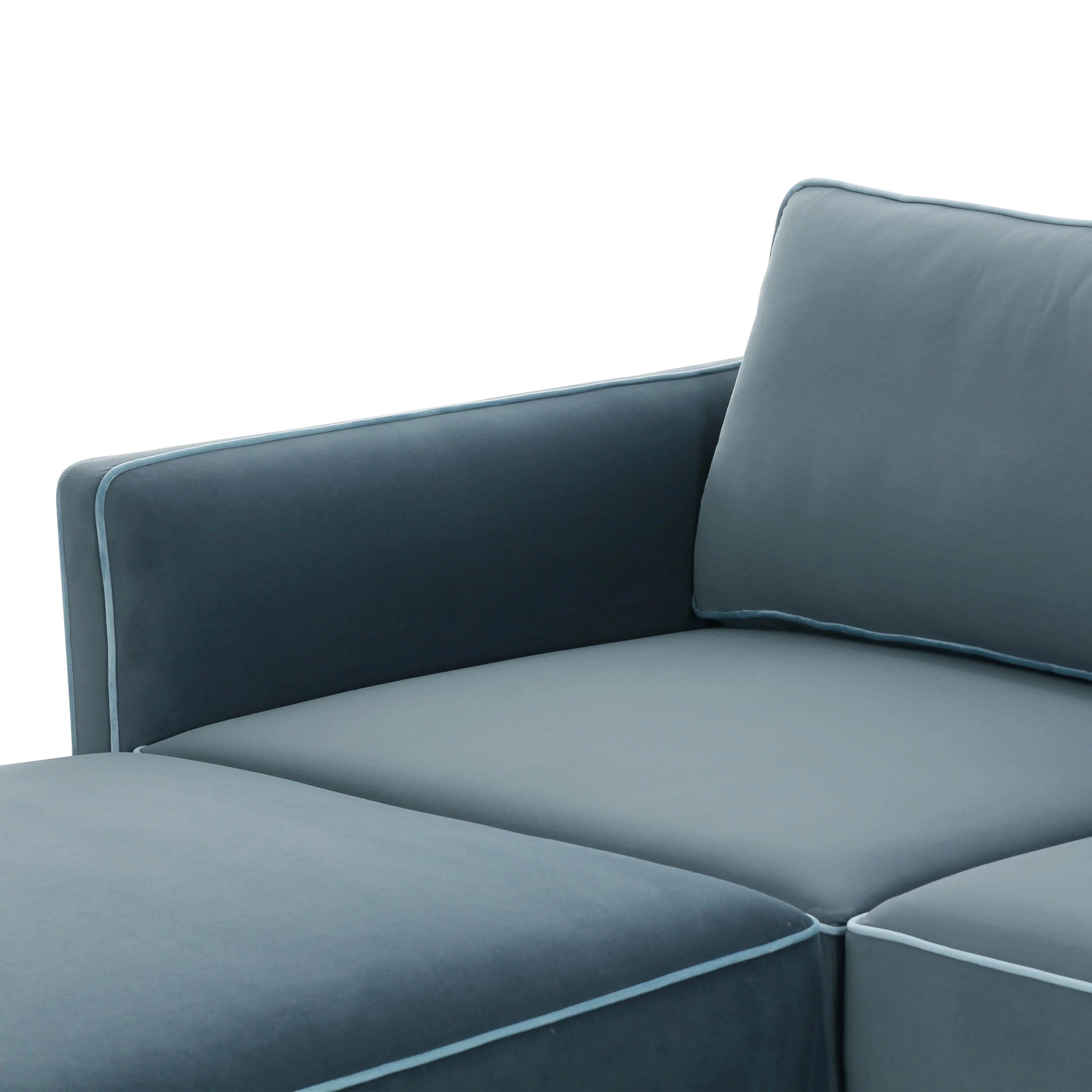 Willow 5-Piece Performance Velvet Modular Left Facing Sectional - Image 10