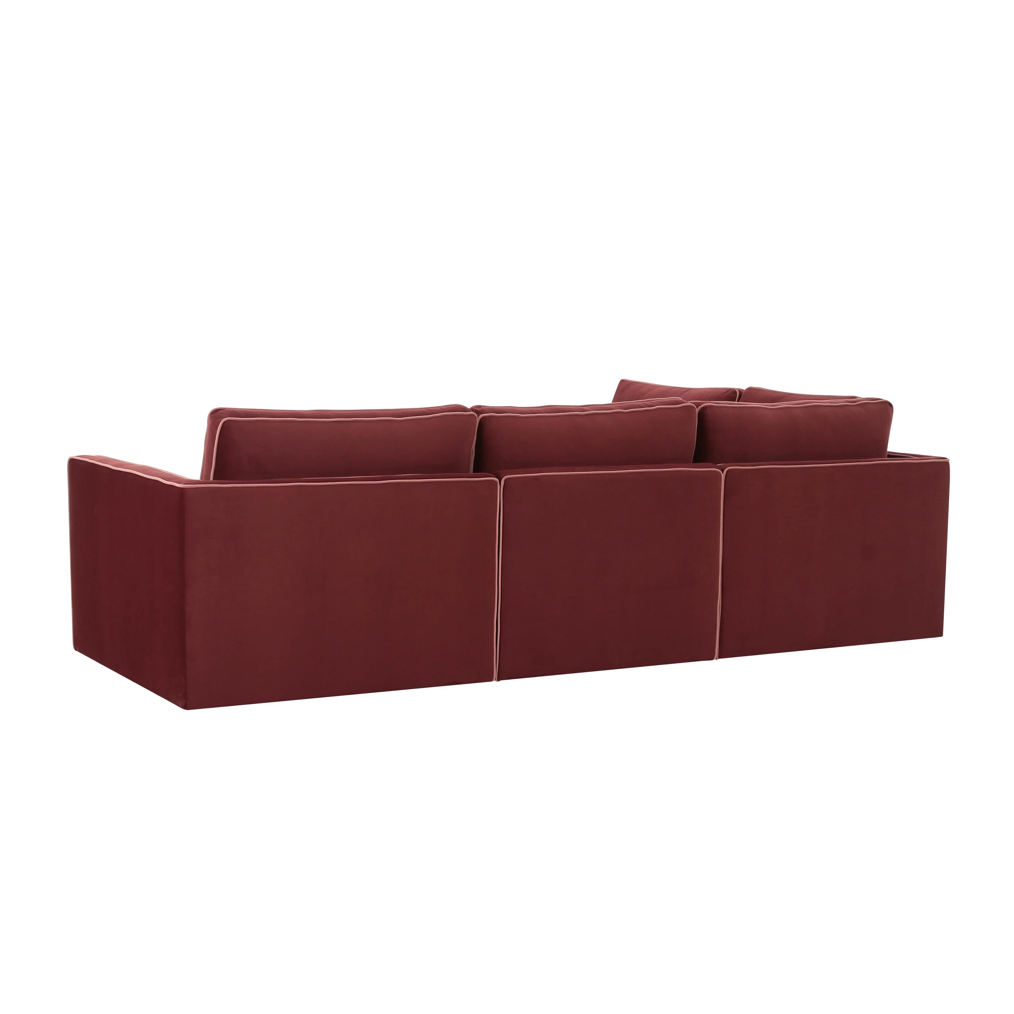 Willow 5-Piece Performance Velvet Modular Left Facing Sectional - Image 4