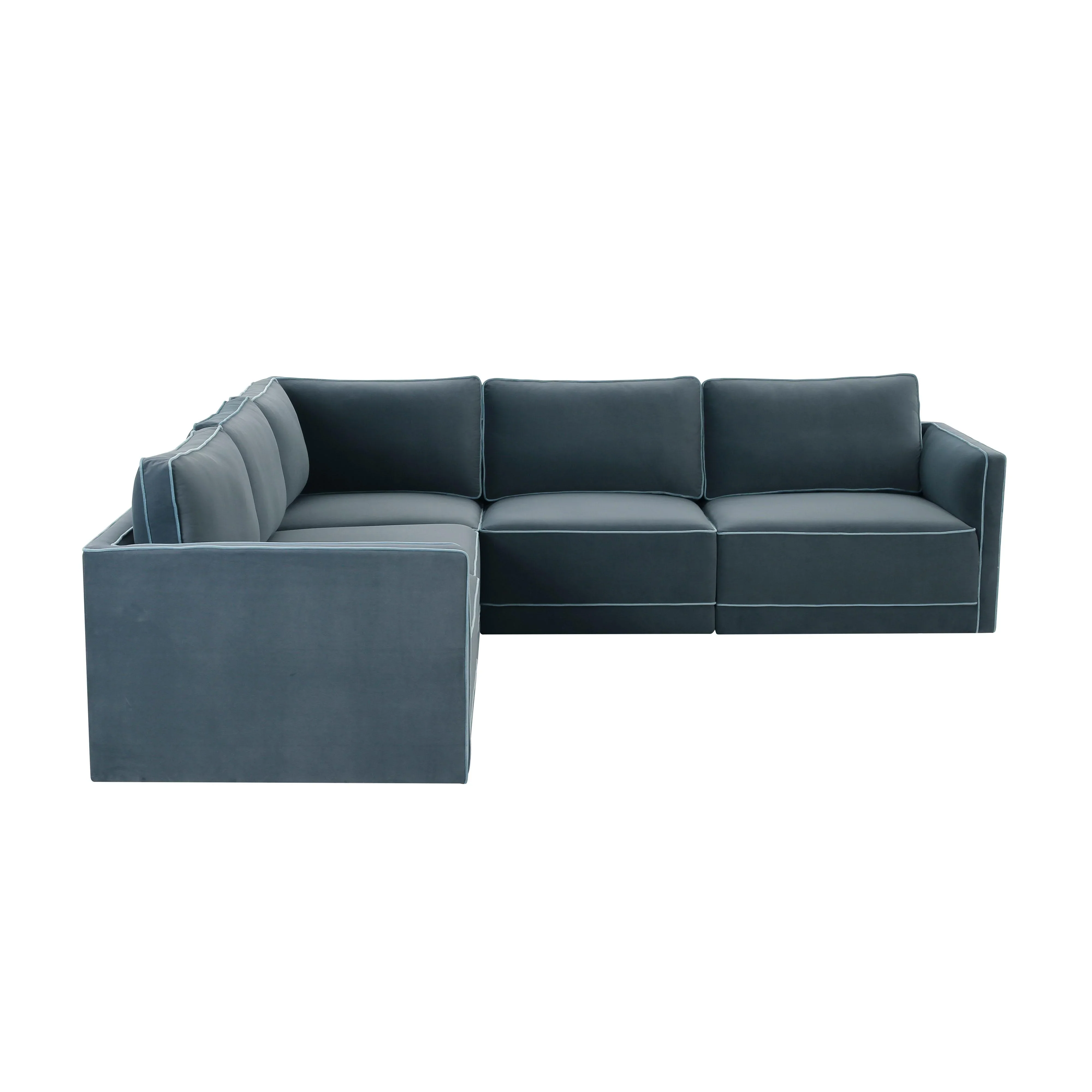 Willow 5-Piece Performance Velvet Modular L Sectional - Image 20
