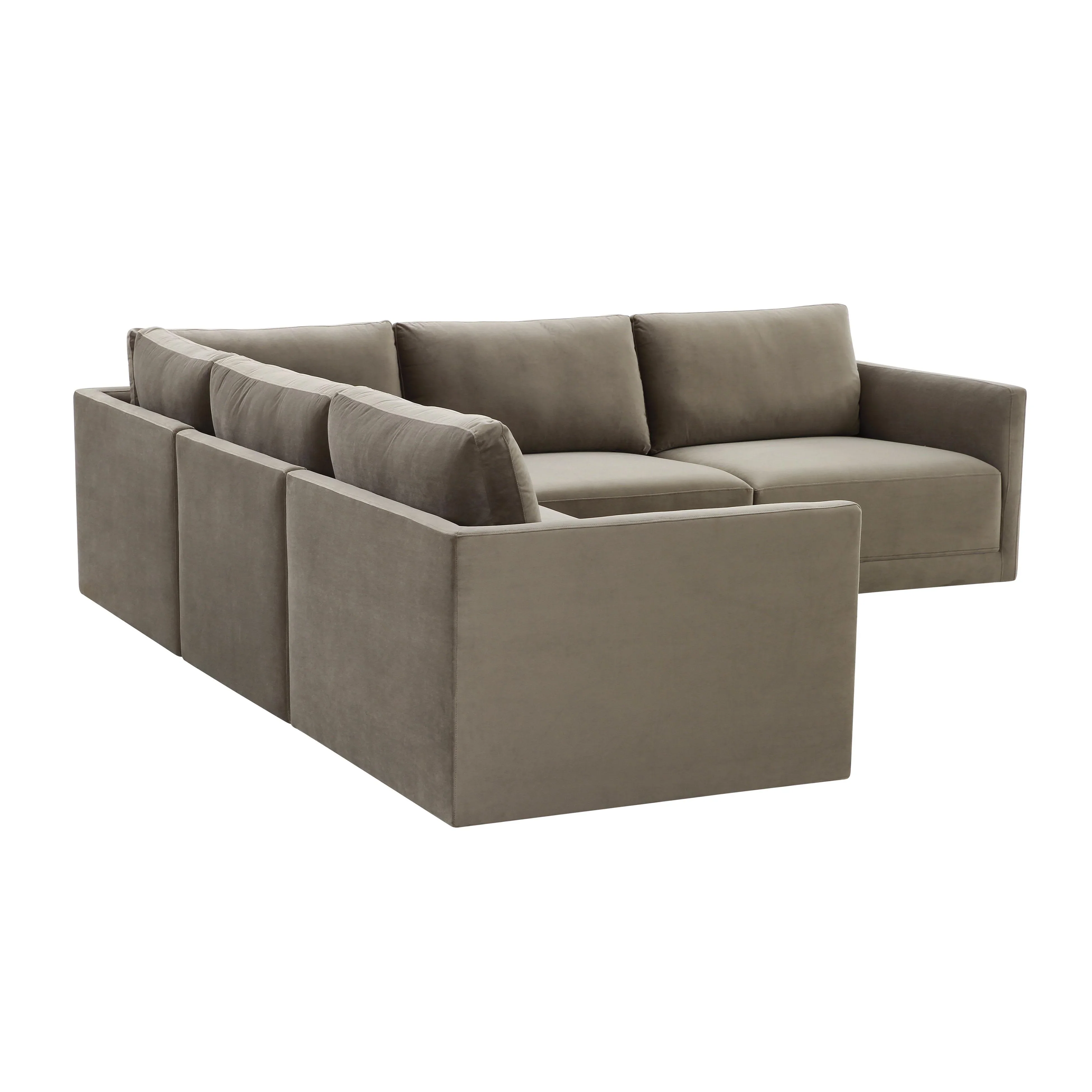 Willow 5-Piece Performance Velvet Modular L Sectional - Image 3