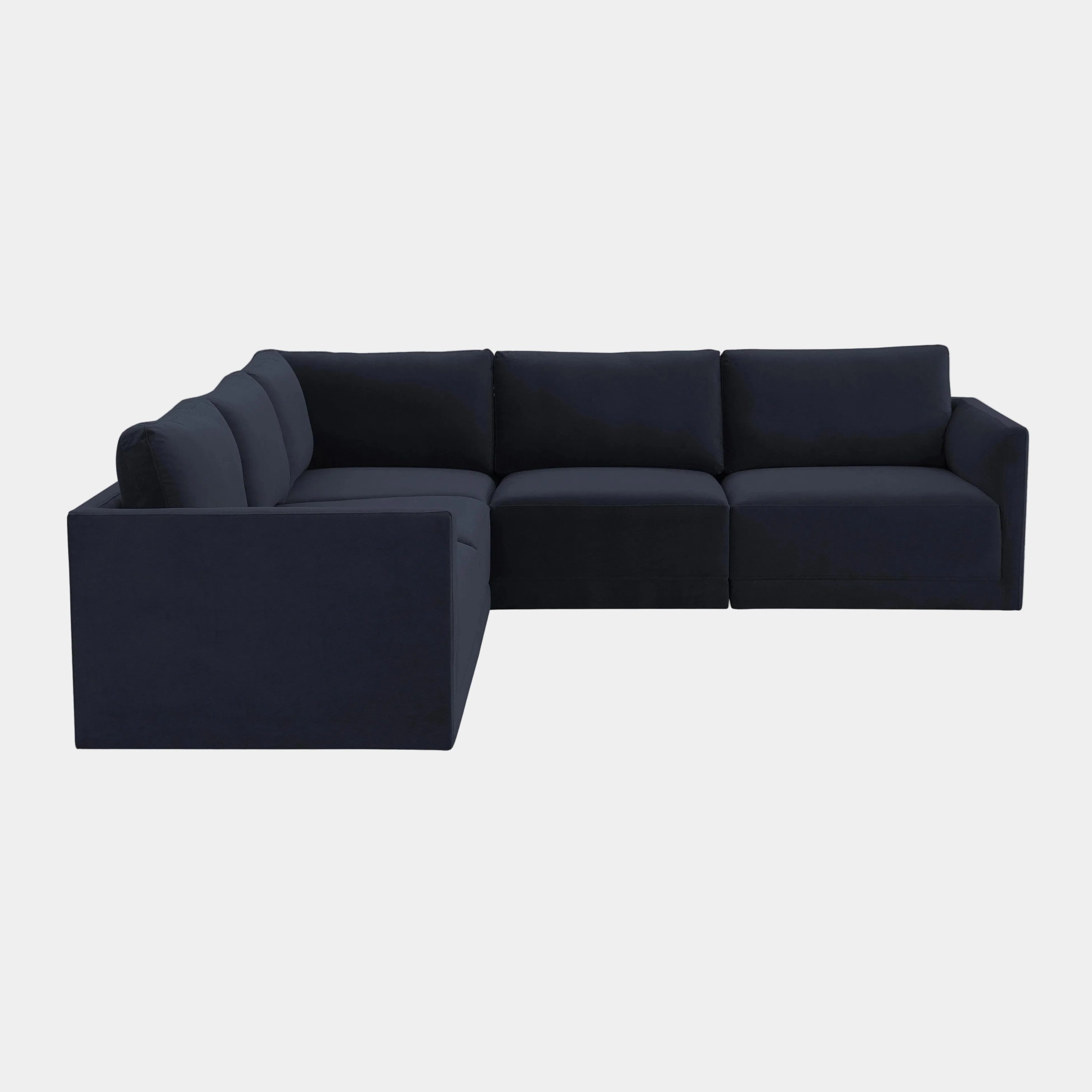 Willow 5-Piece Performance Velvet Modular L Sectional - Image 7
