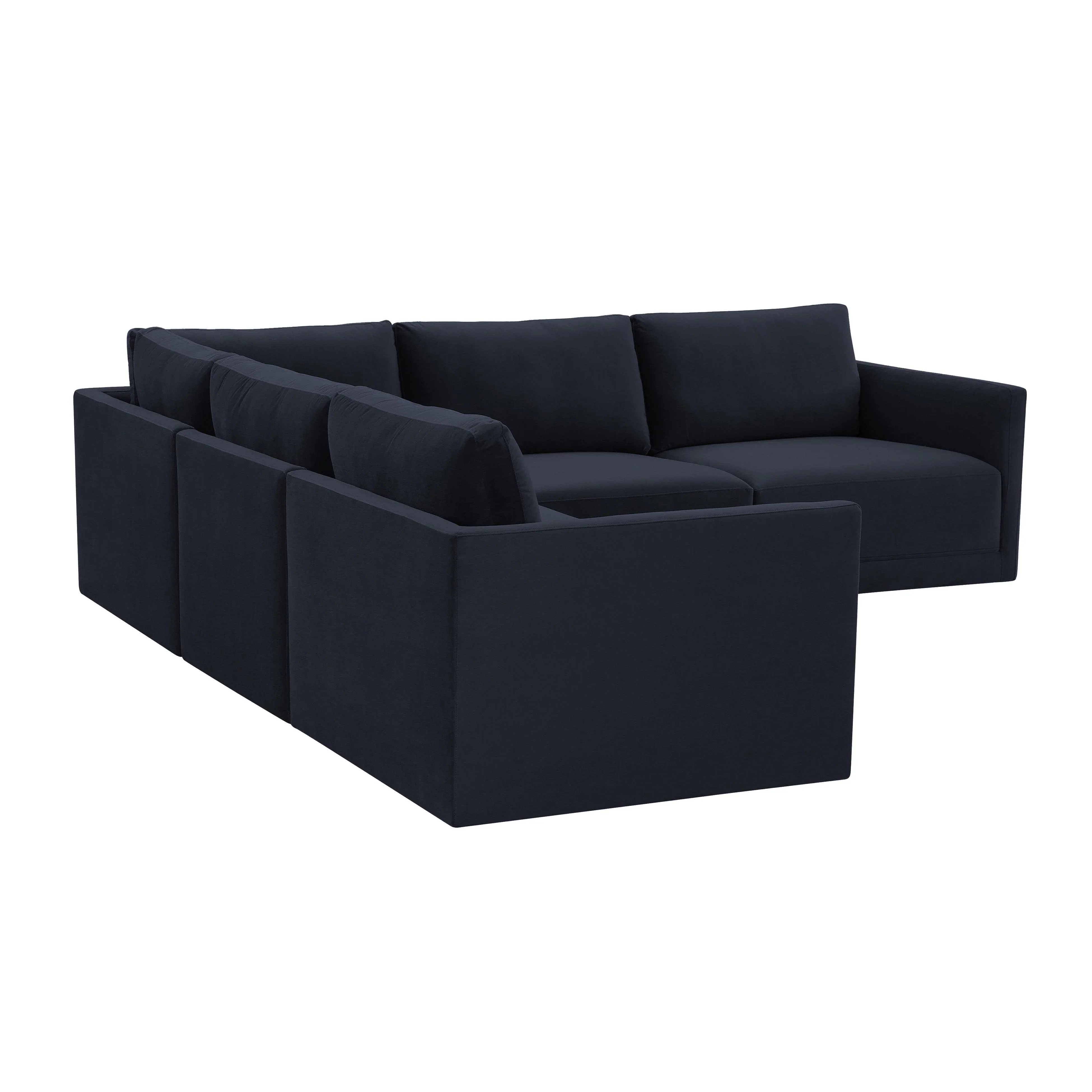 Willow 5-Piece Performance Velvet Modular L Sectional - Image 9