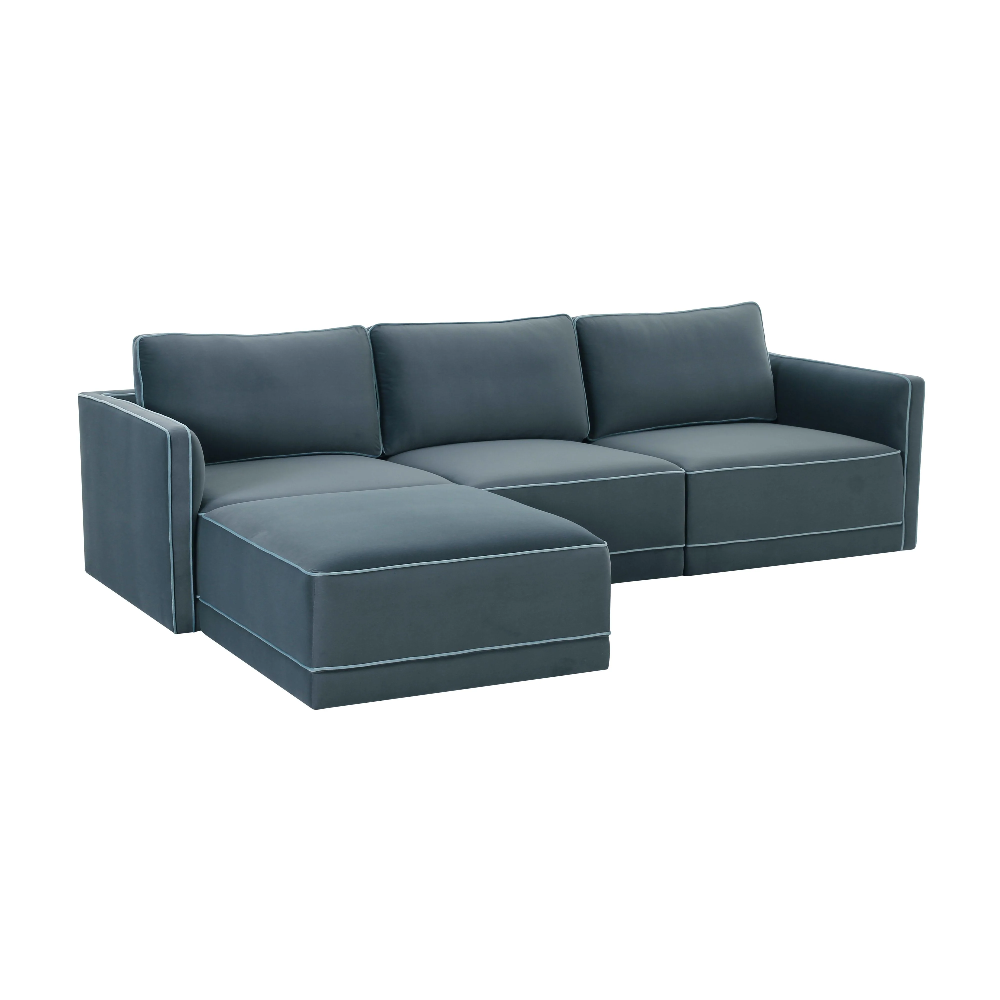Willow 4-Piece Performance Velvet Modular Sectional - Image 20