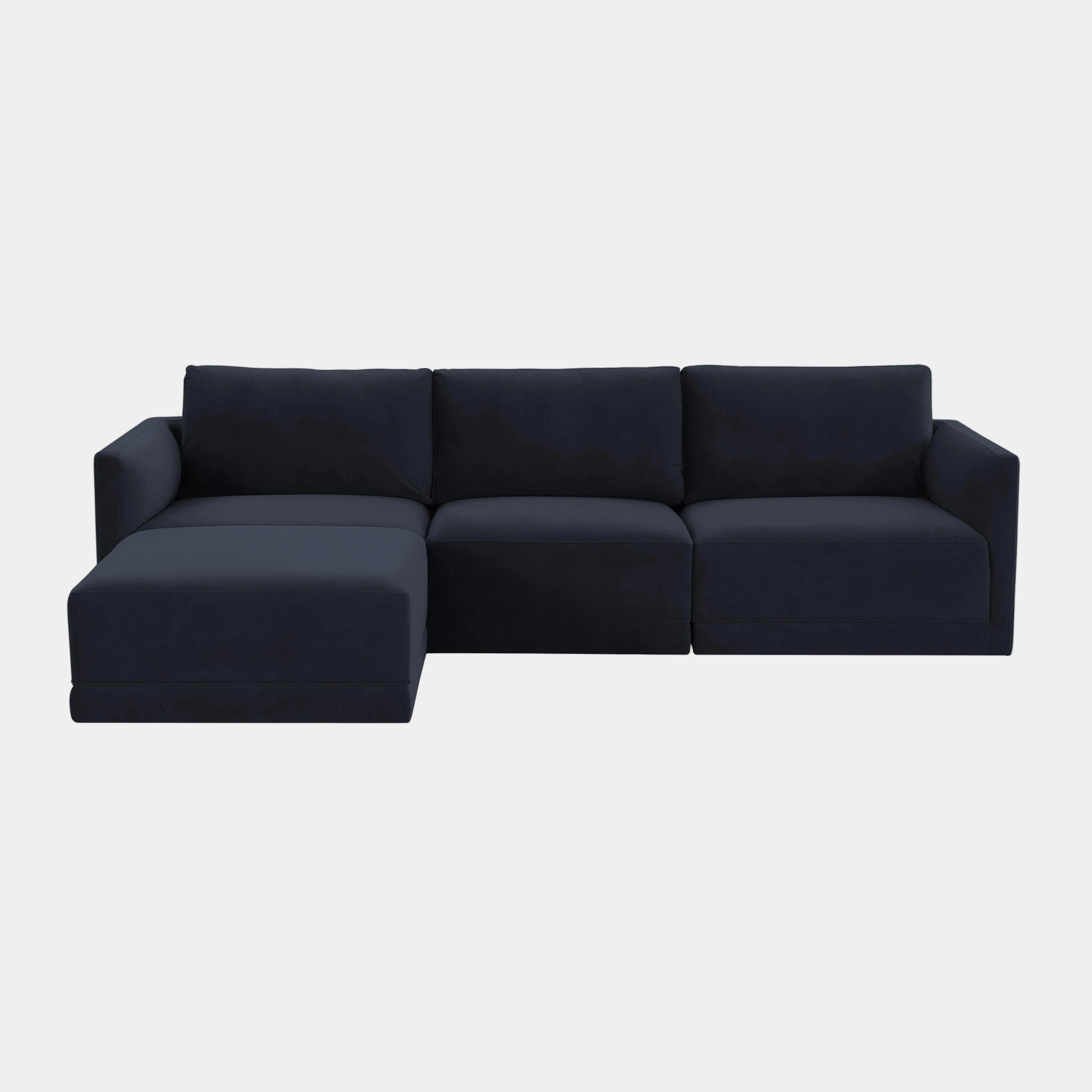 Willow 4-Piece Performance Velvet Modular Sectional - Image 7