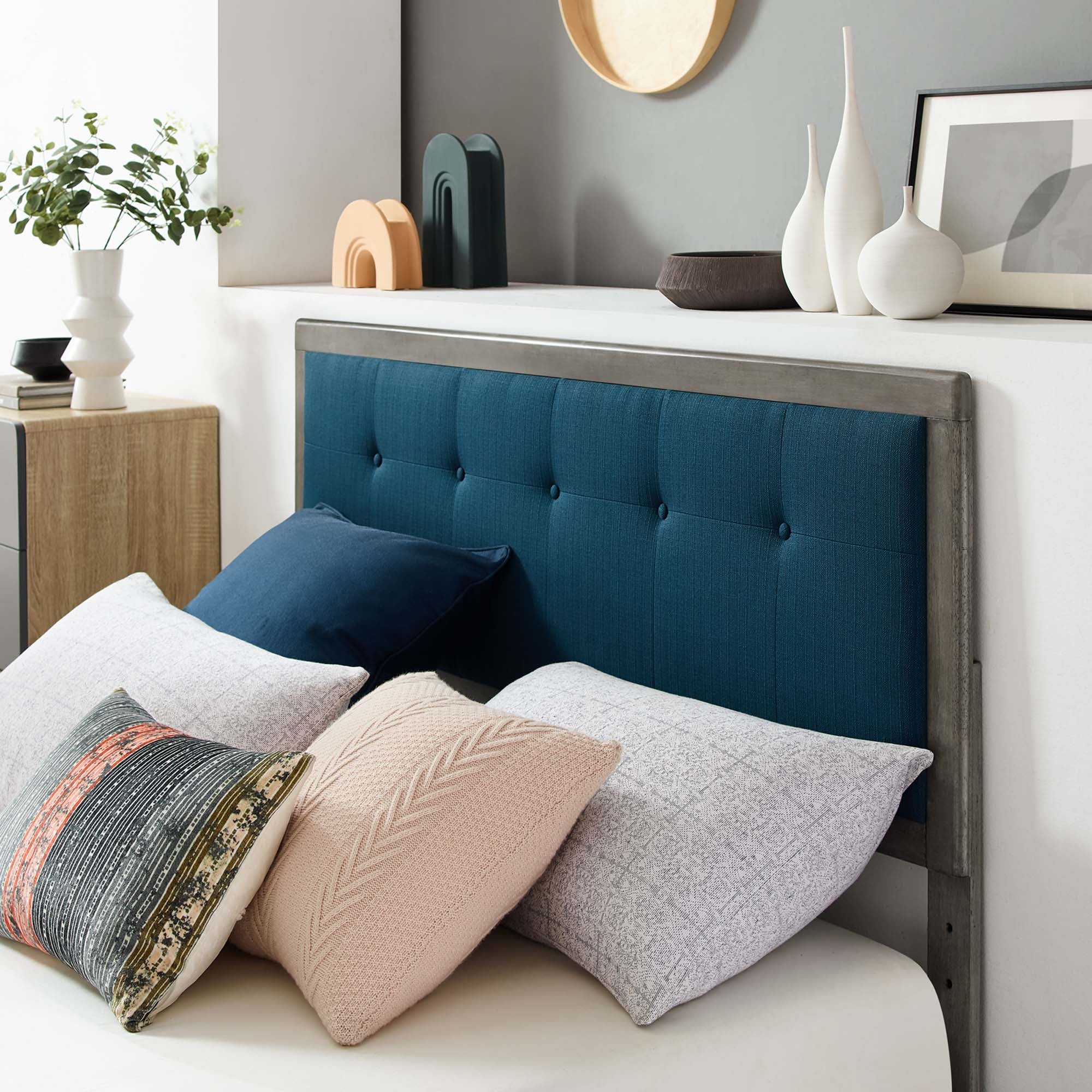 Willow Wood Platform Bed With Angular Frame - Image 34