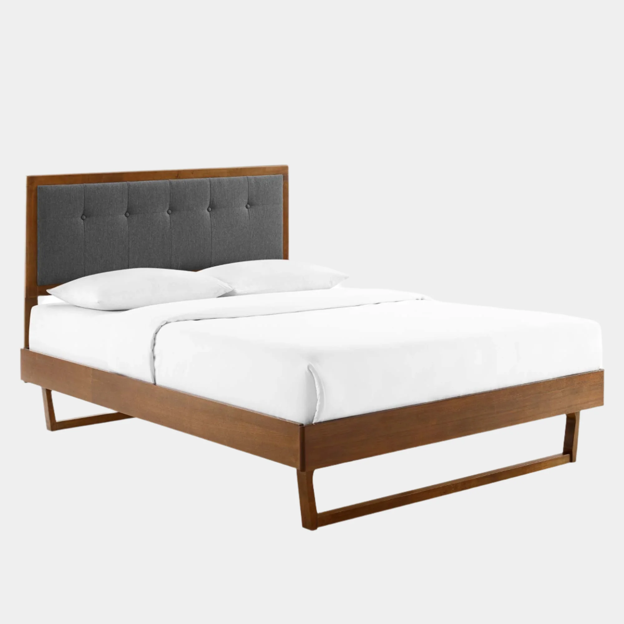 Willow Wood Platform Bed With Angular Frame - Image 61