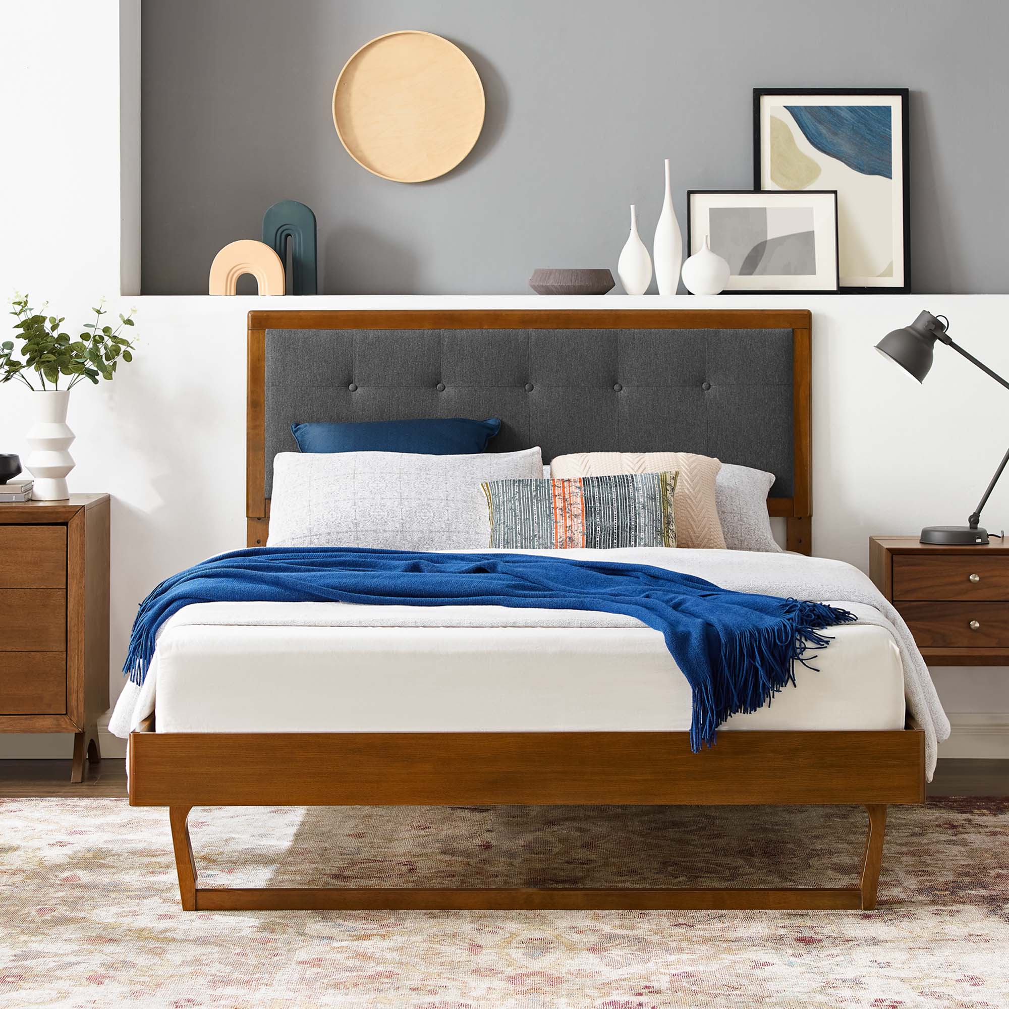 Willow Wood Platform Bed With Angular Frame - Image 72