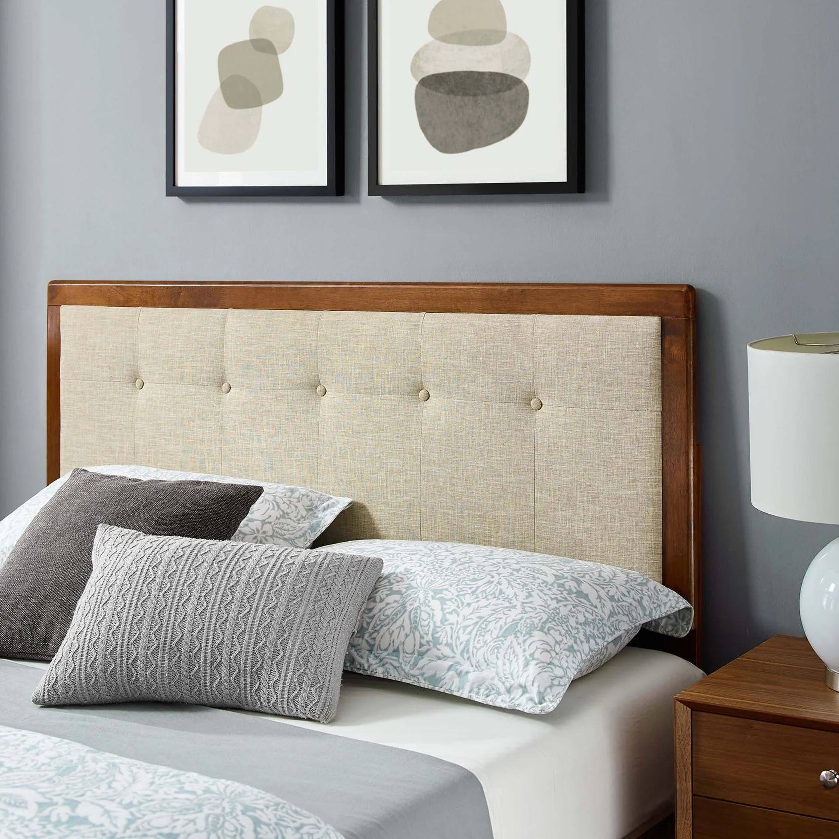 Willow Wood Platform Bed With Splayed Legs - Image 10
