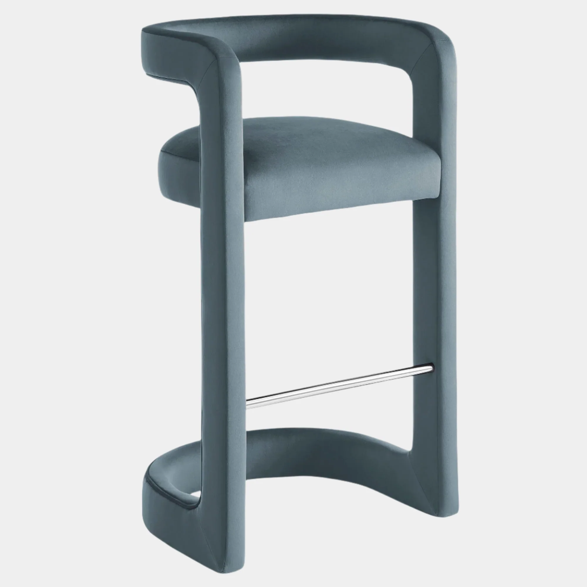 Winslow Performance Velvet Bar Stool - Image 10