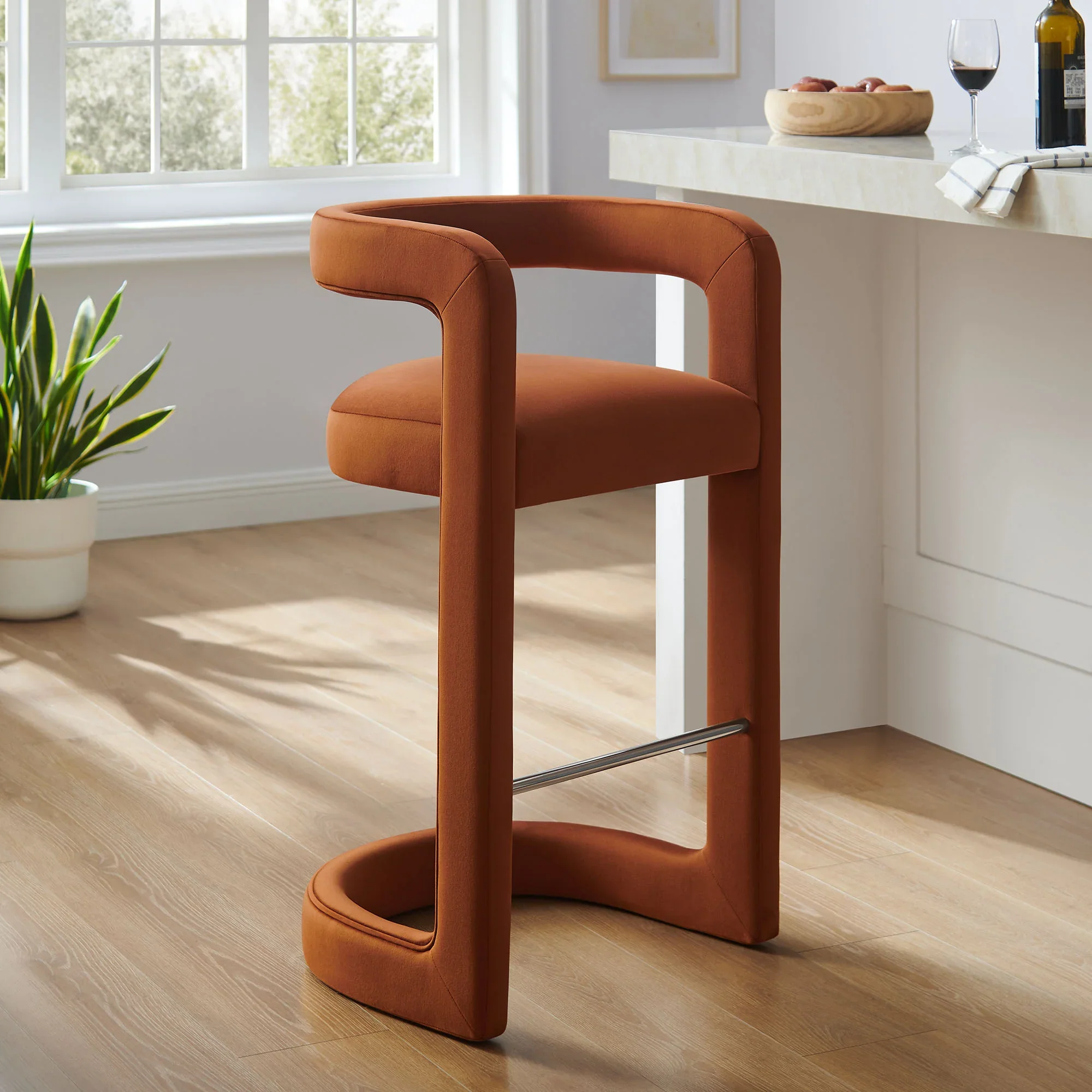 Winslow Performance Velvet Bar Stool - Image 29