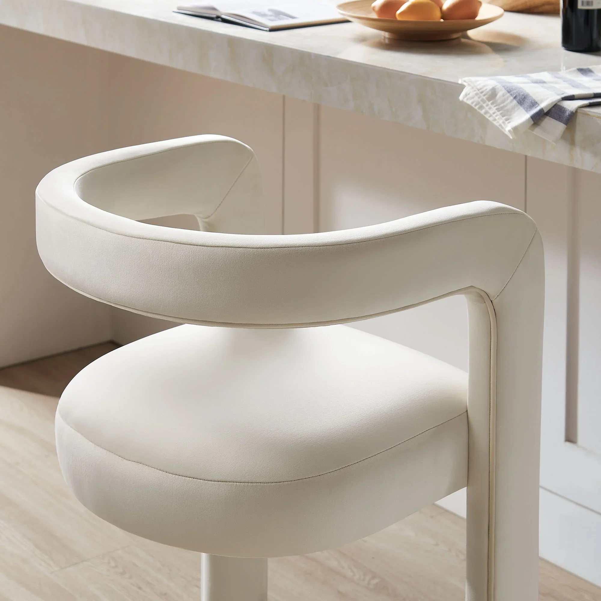 Winslow Performance Velvet Bar Stool - Image 3