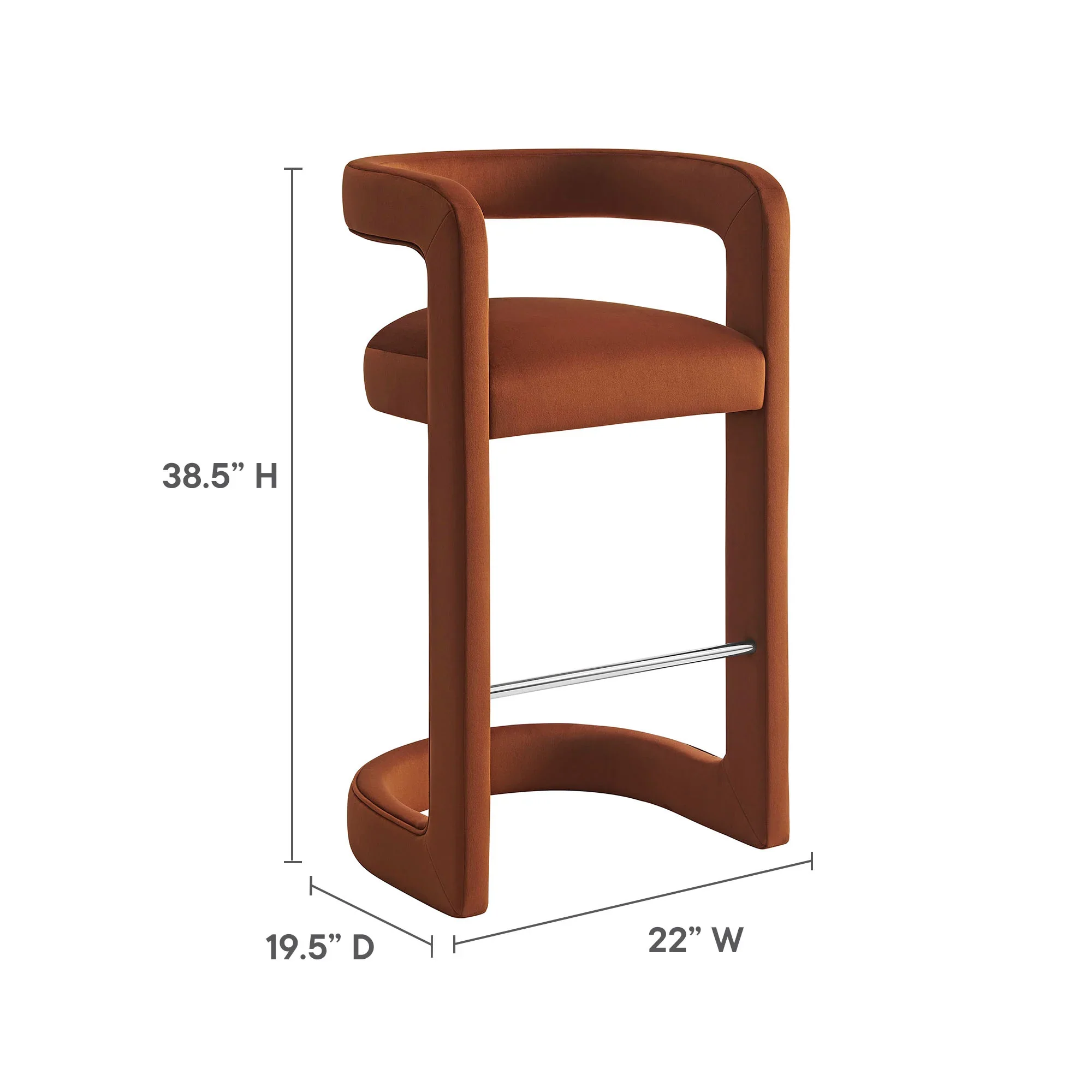 Winslow Performance Velvet Bar Stool - Image 36