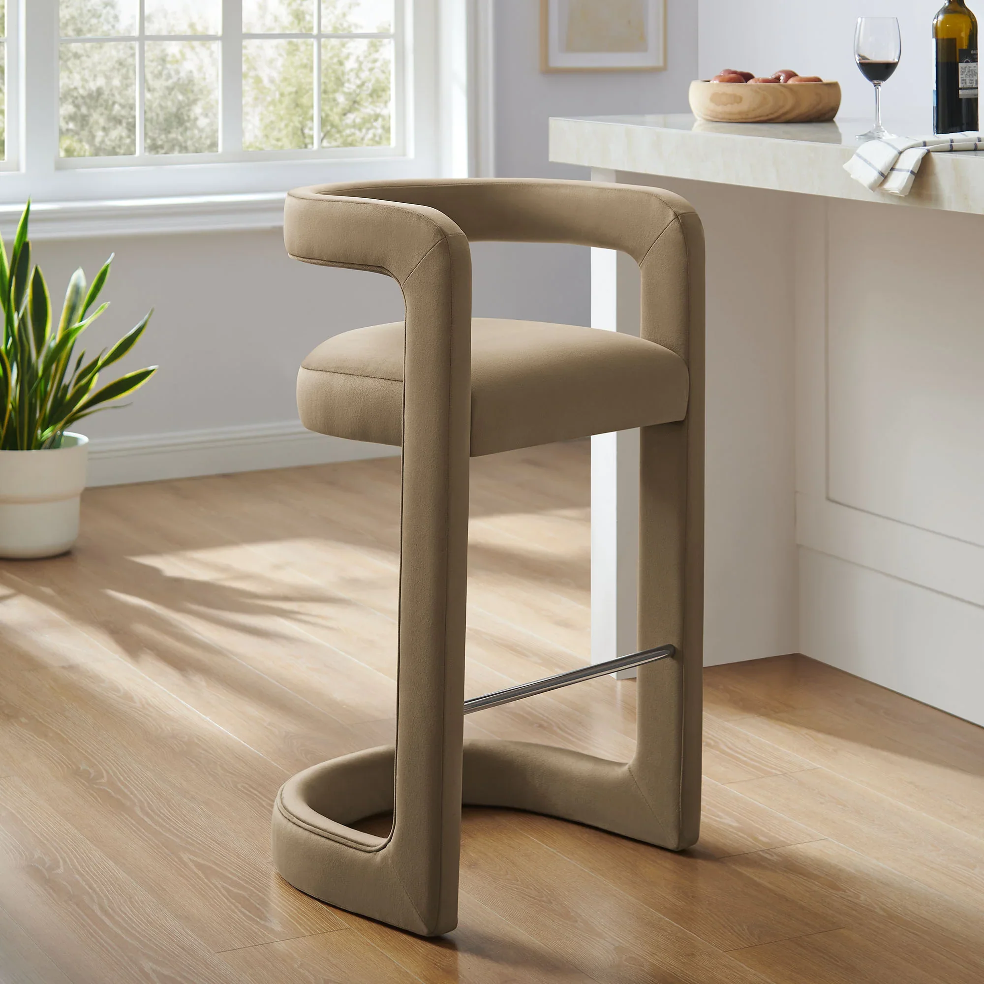 Winslow Performance Velvet Bar Stool - Image 47