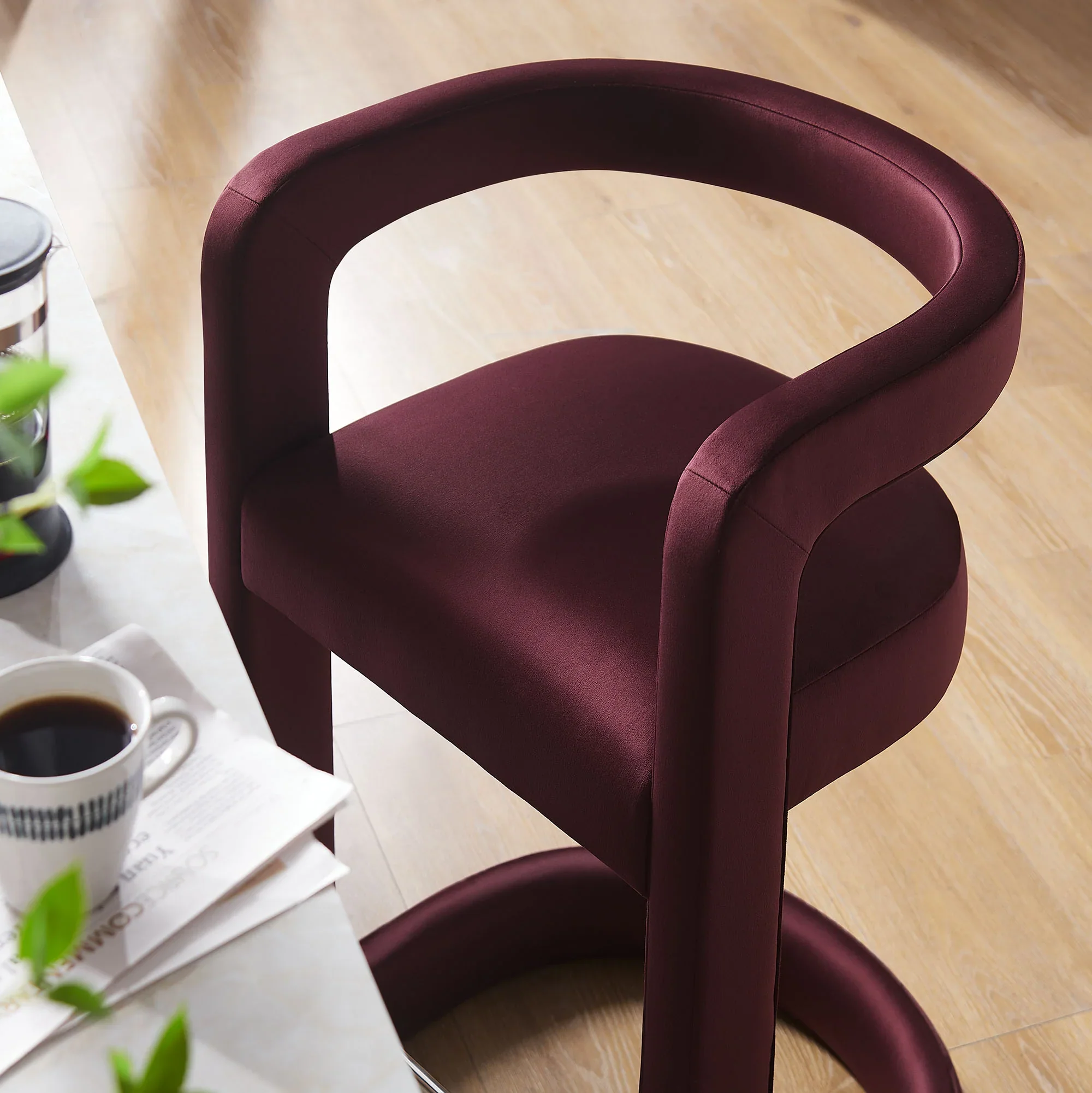 Winslow Performance Velvet Counter Stool - Image 21