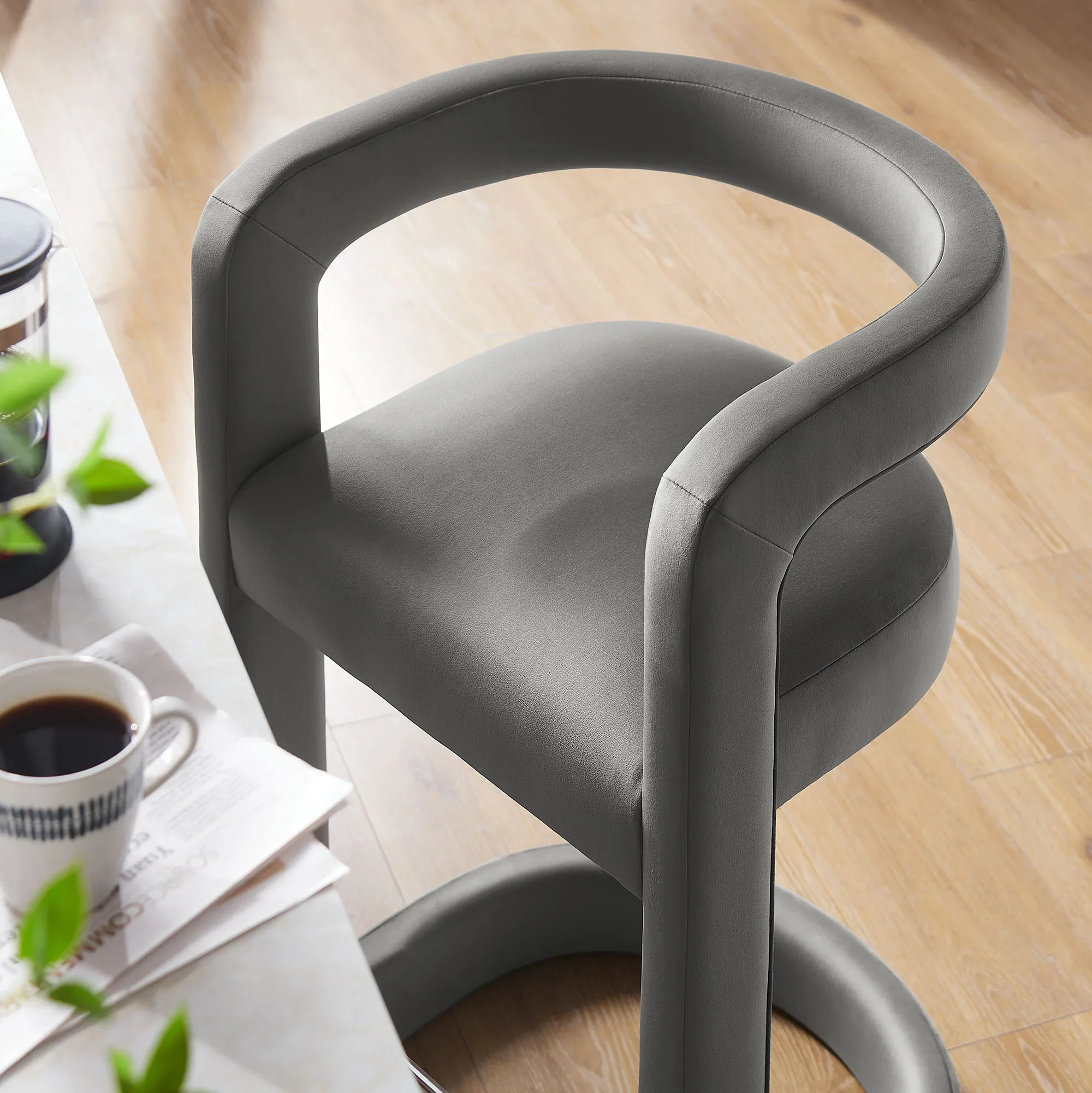 Winslow Performance Velvet Counter Stool - Image 39
