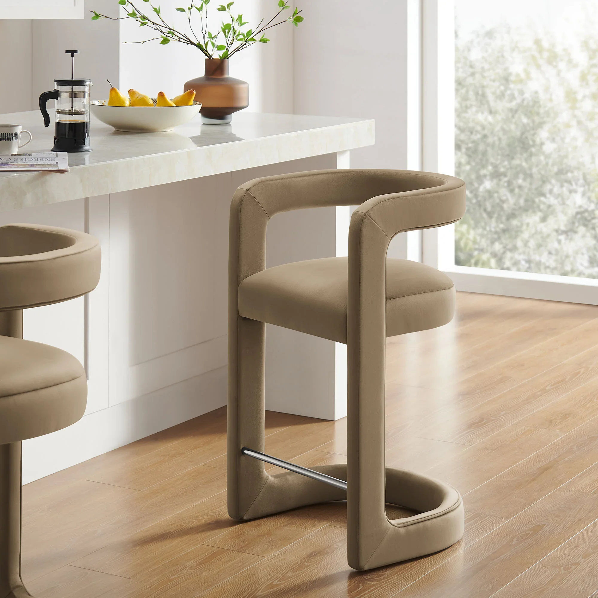 Winslow Performance Velvet Counter Stool - Image 47