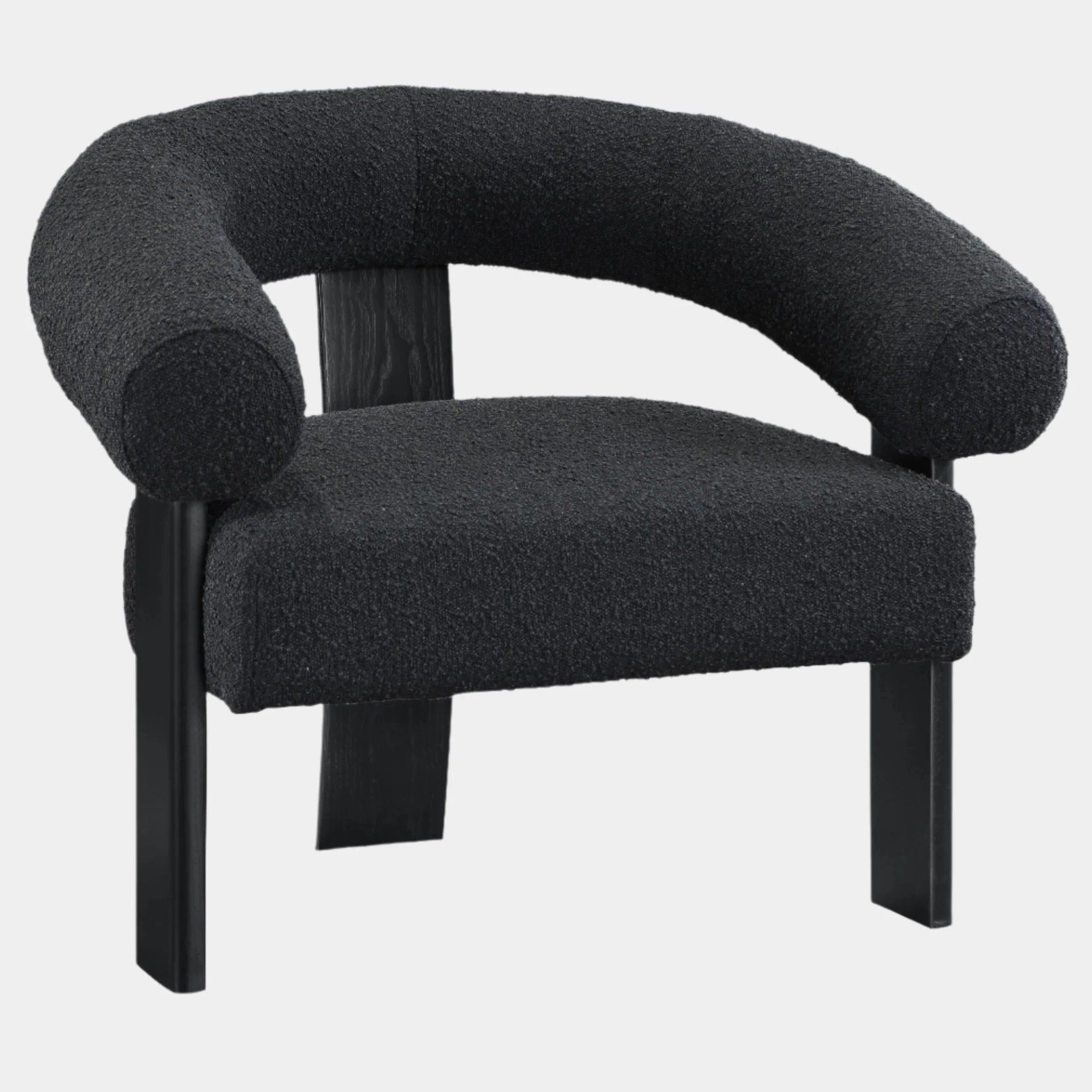 Winston Boucle Fabric Upholstered Accent Chair