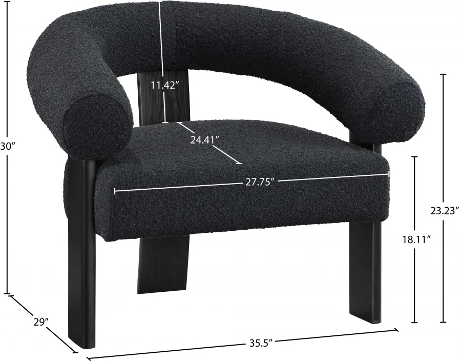 Winston Boucle Fabric Upholstered Accent Chair - Image 8
