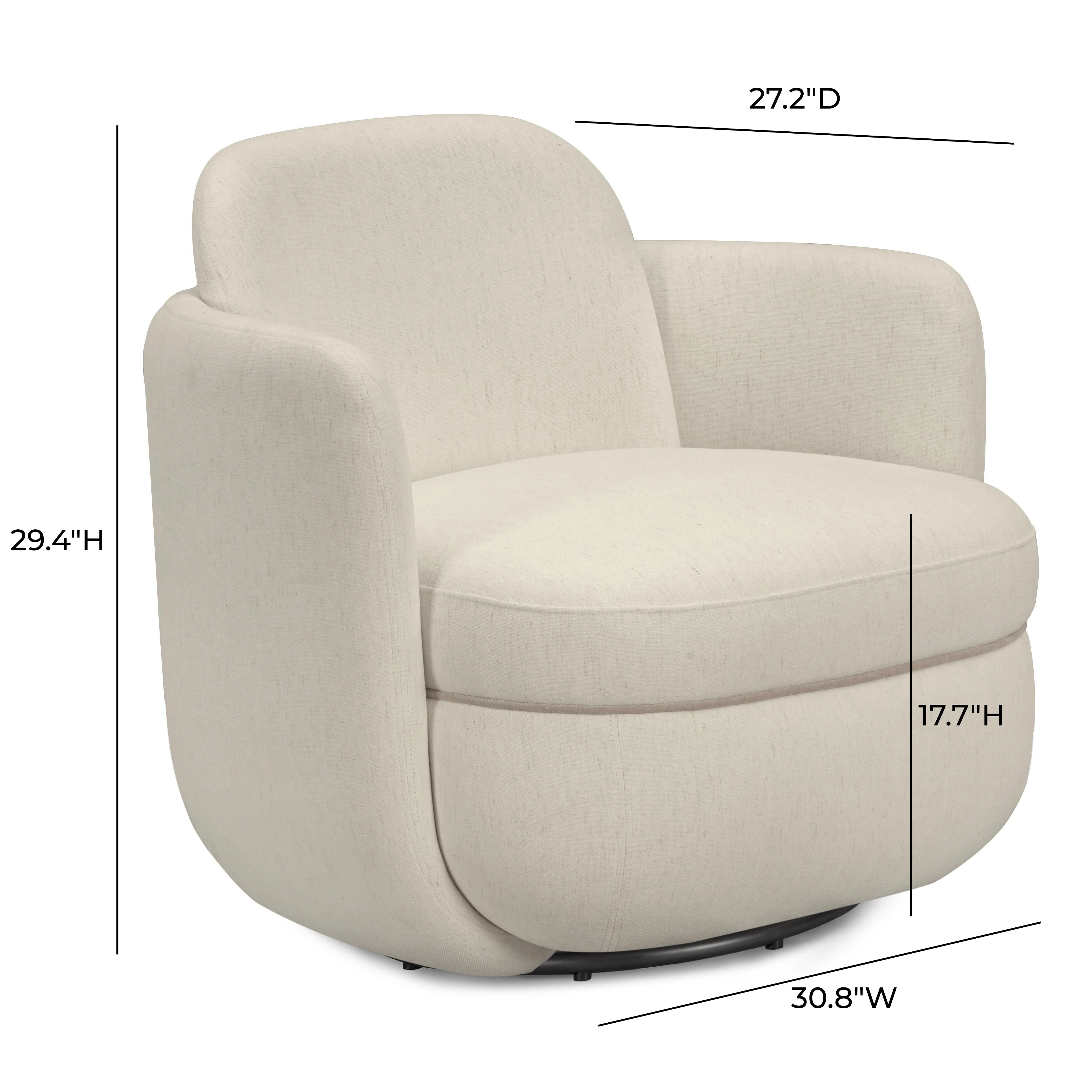 Wolfie Performance Chenille Swivel Accent Chair - Image 16