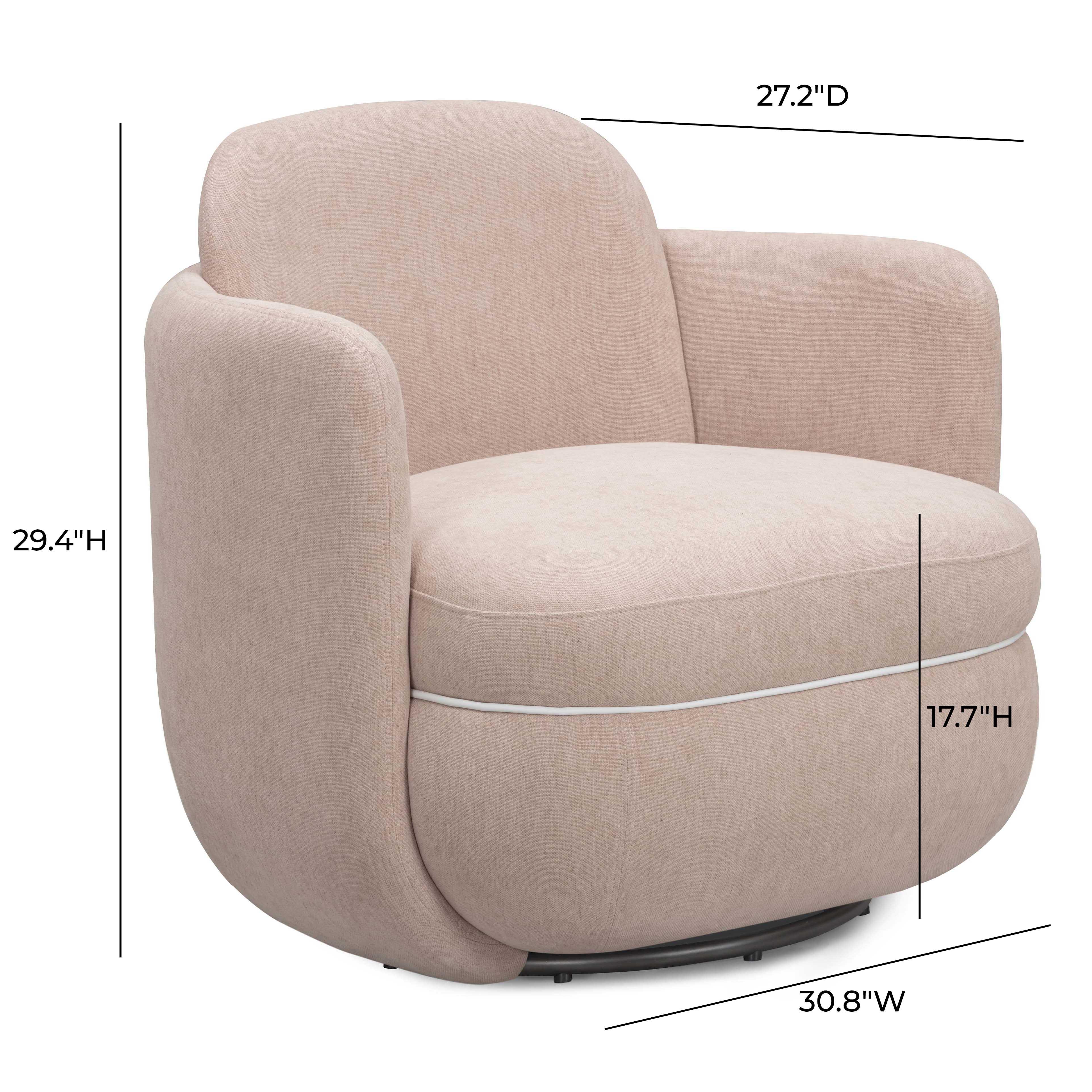 Wolfie Performance Chenille Swivel Accent Chair - Image 8