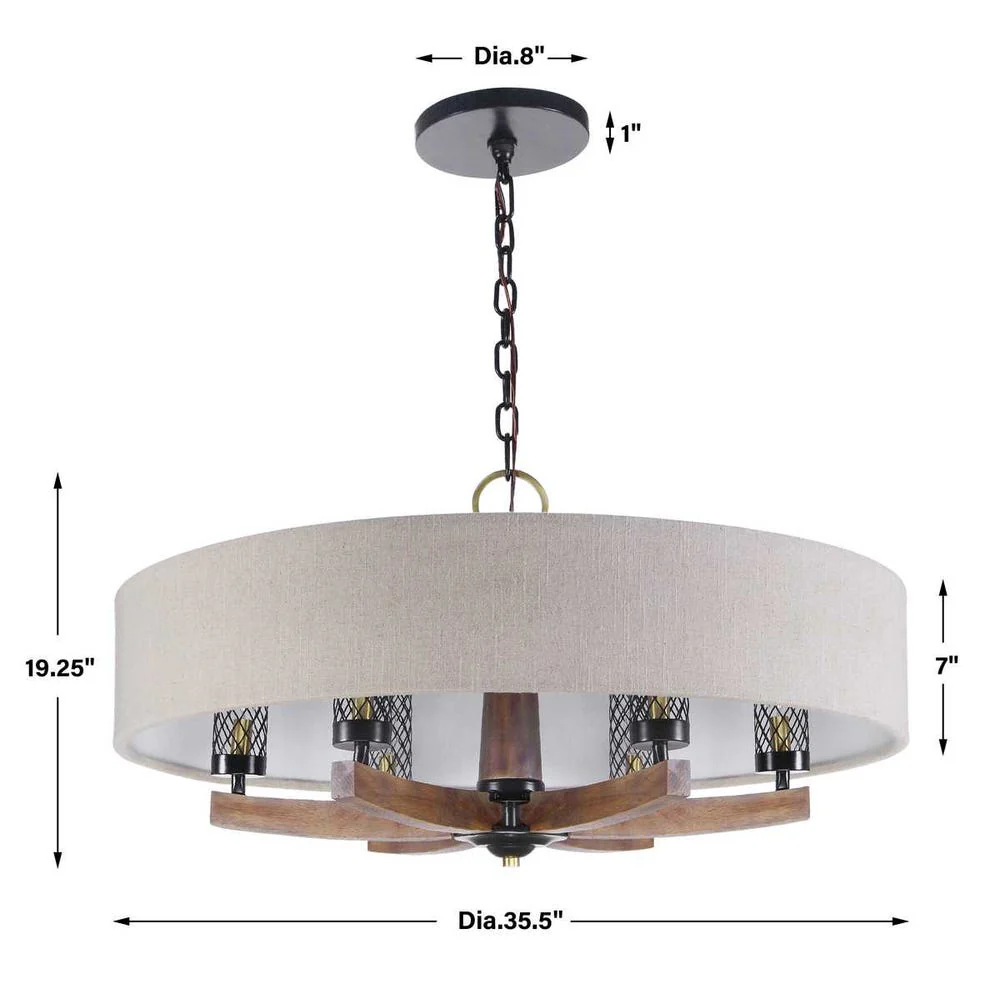 Woodall, 6 Lt Chandelier - Image 9