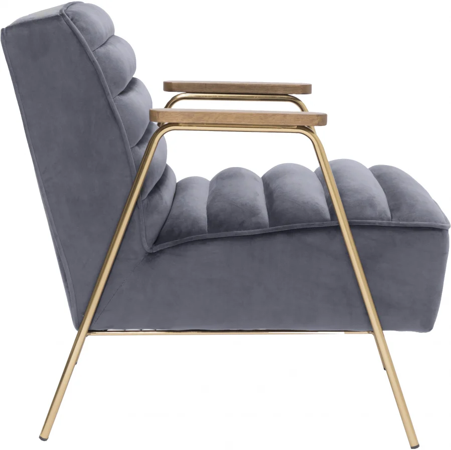 Woodford Velvet Upholstered Accent Chair - Image 11