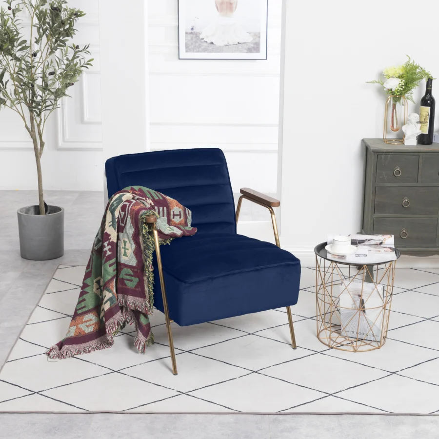 Woodford Velvet Upholstered Accent Chair - Image 23