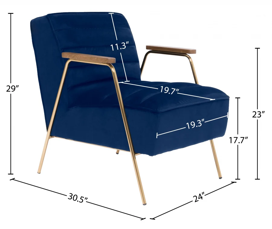 Woodford Velvet Upholstered Accent Chair - Image 27