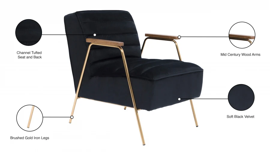 Woodford Velvet Upholstered Accent Chair - Image 7