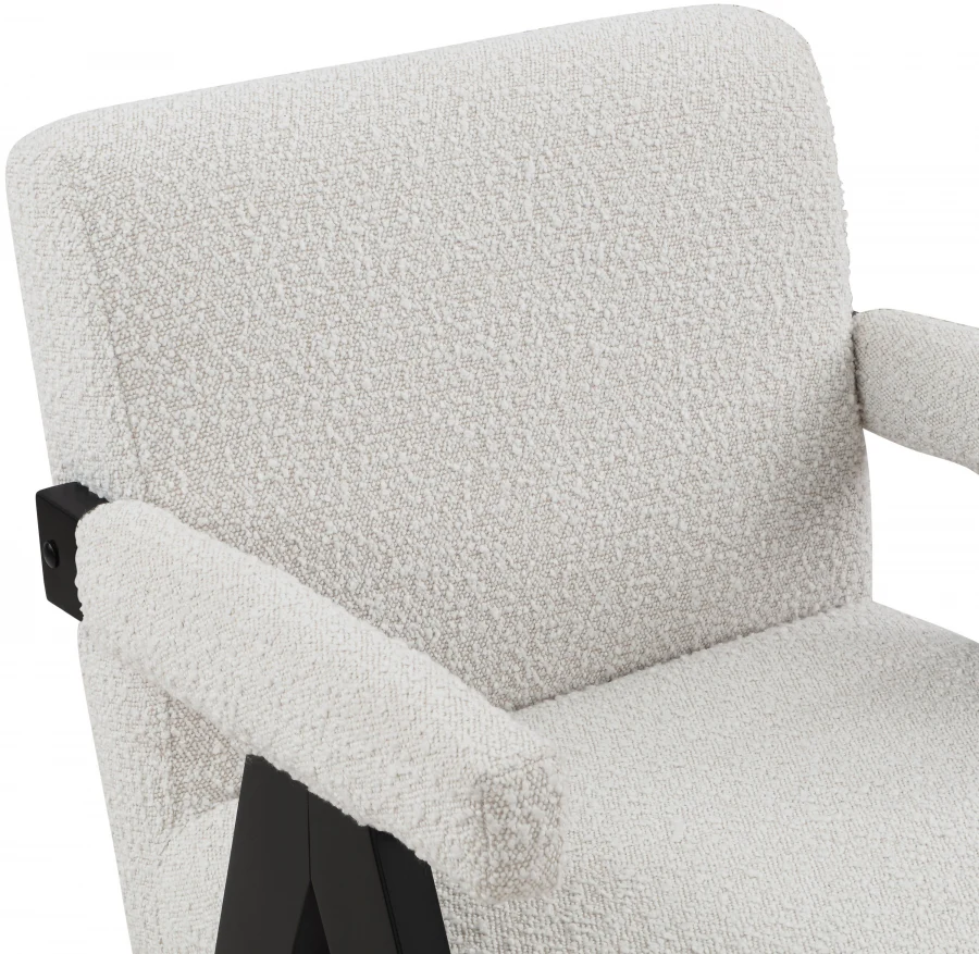 Woodloch Boucle Fabric Upholstered Accent Chair - Image 15