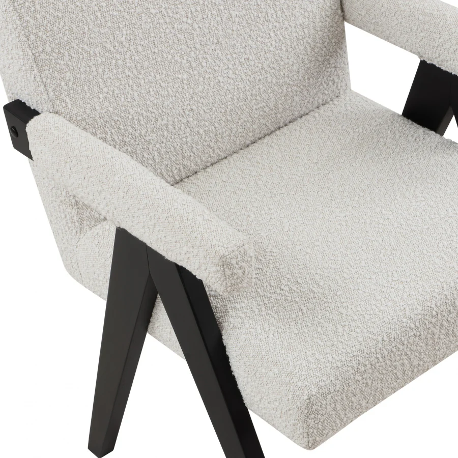 Woodloch Boucle Fabric Upholstered Accent Chair - Image 16