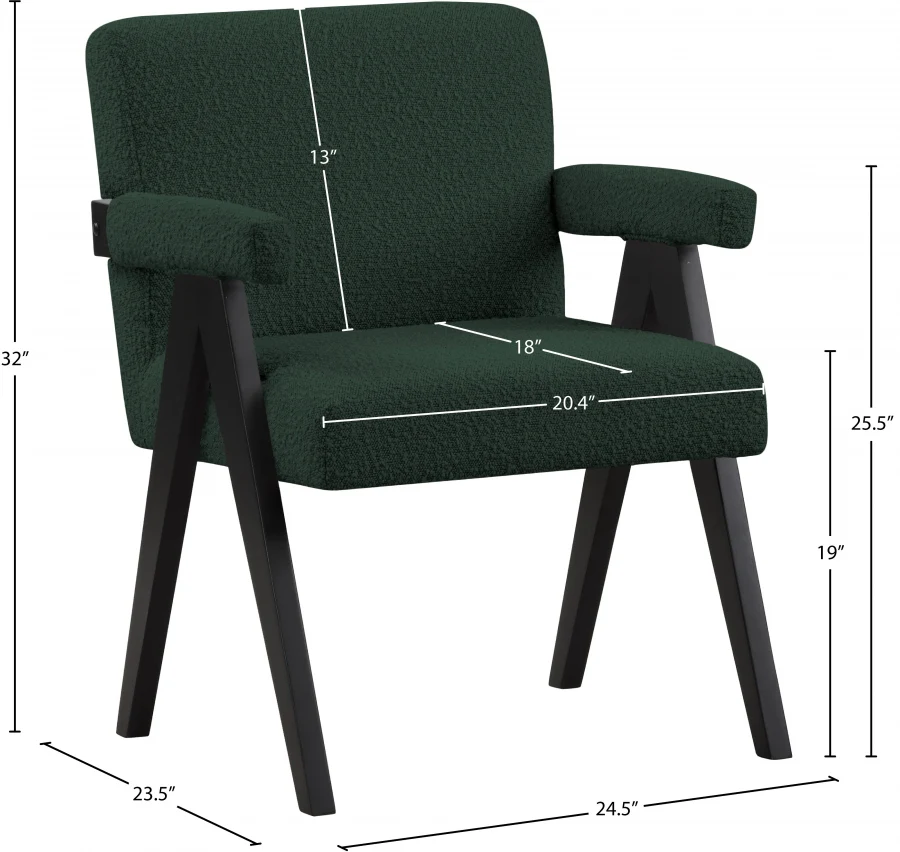 Woodloch Boucle Fabric Upholstered Accent Chair - Image 26