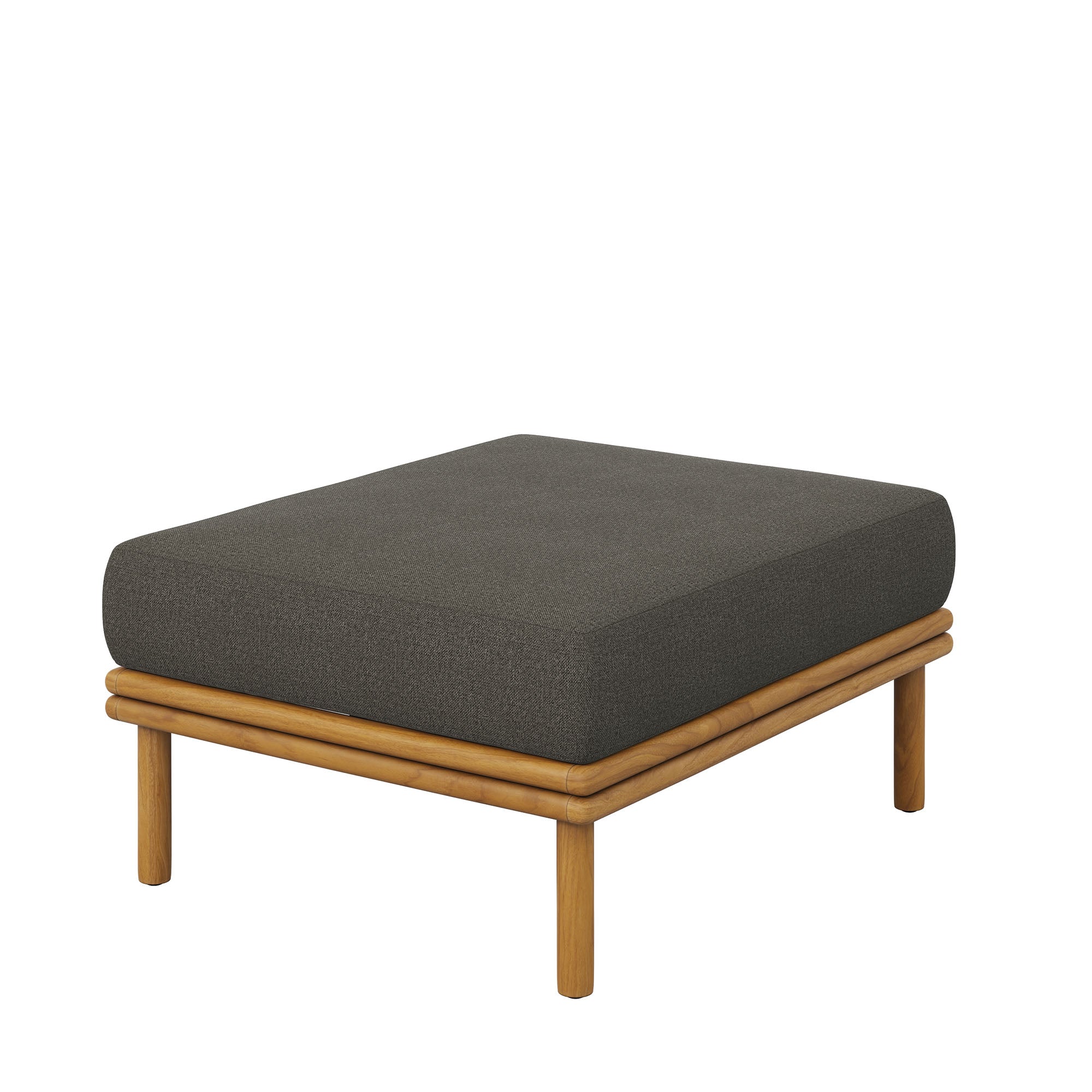 Wren 2-Piece Outdoor Patio Teak Wood Sofa and Ottoman Set - Image 18