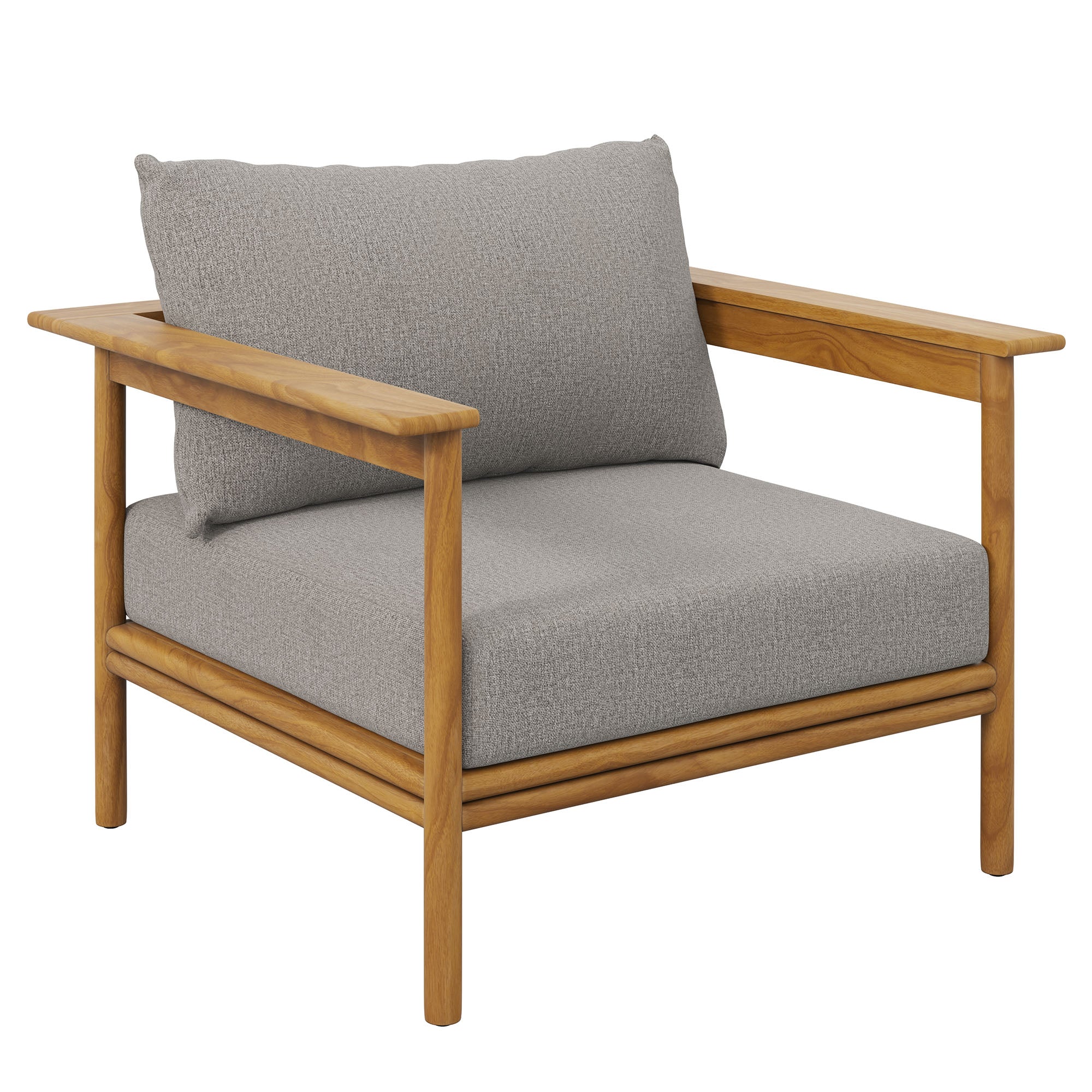 Wren 4-Piece Outdoor Patio Teak Wood Furniture Set - Image 13
