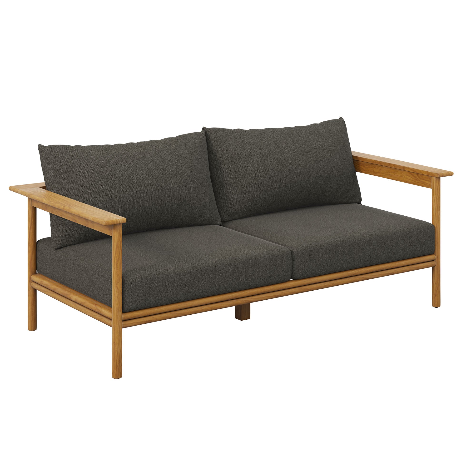 Wren 4-Piece Outdoor Patio Teak Wood Furniture Set - Image 21