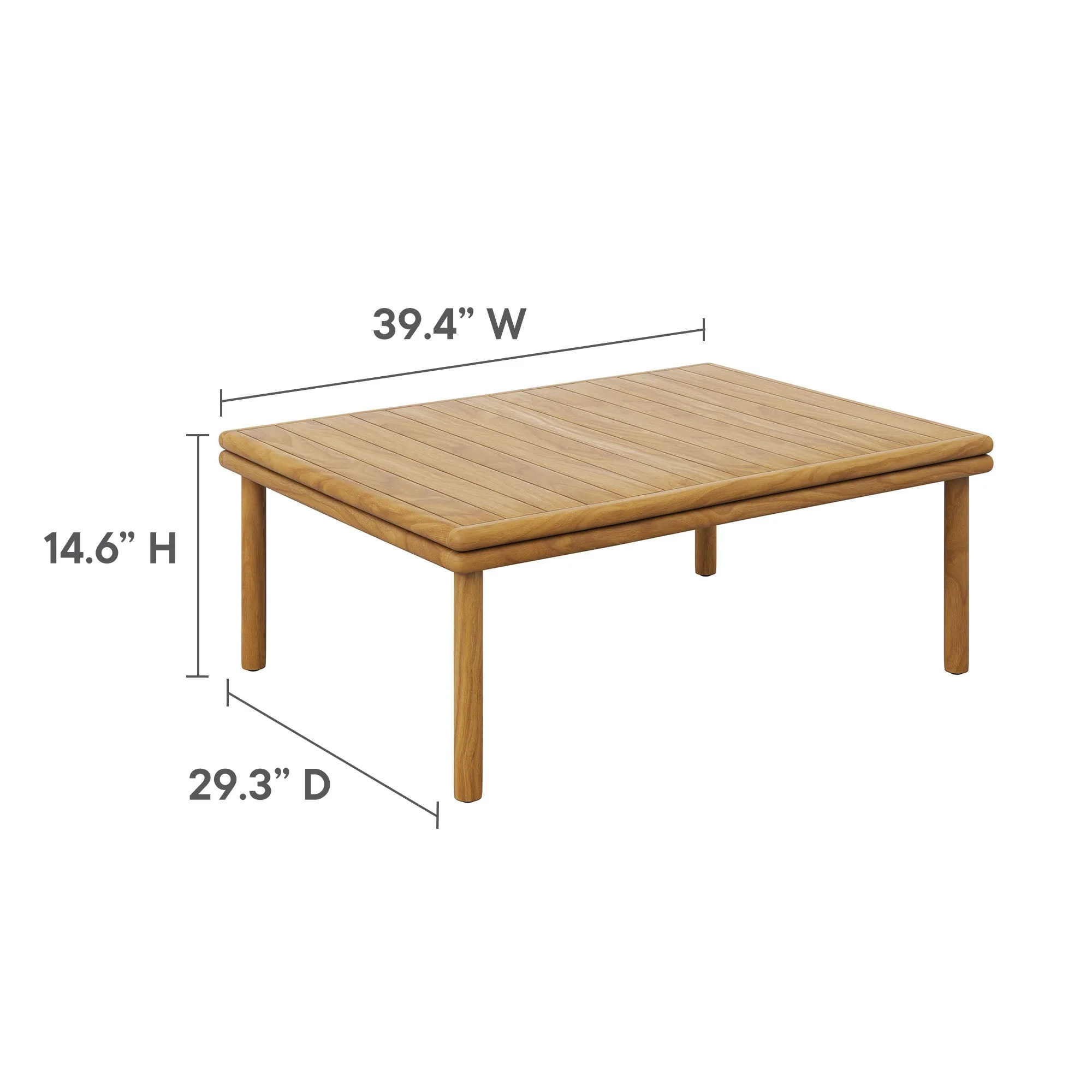 Wren 6-Piece Outdoor Patio Teak Wood Furniture Set - Image 11