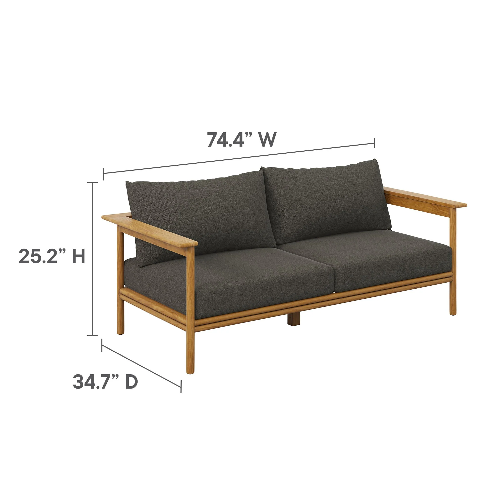 Wren 6-Piece Outdoor Patio Teak Wood Furniture Set - Image 30