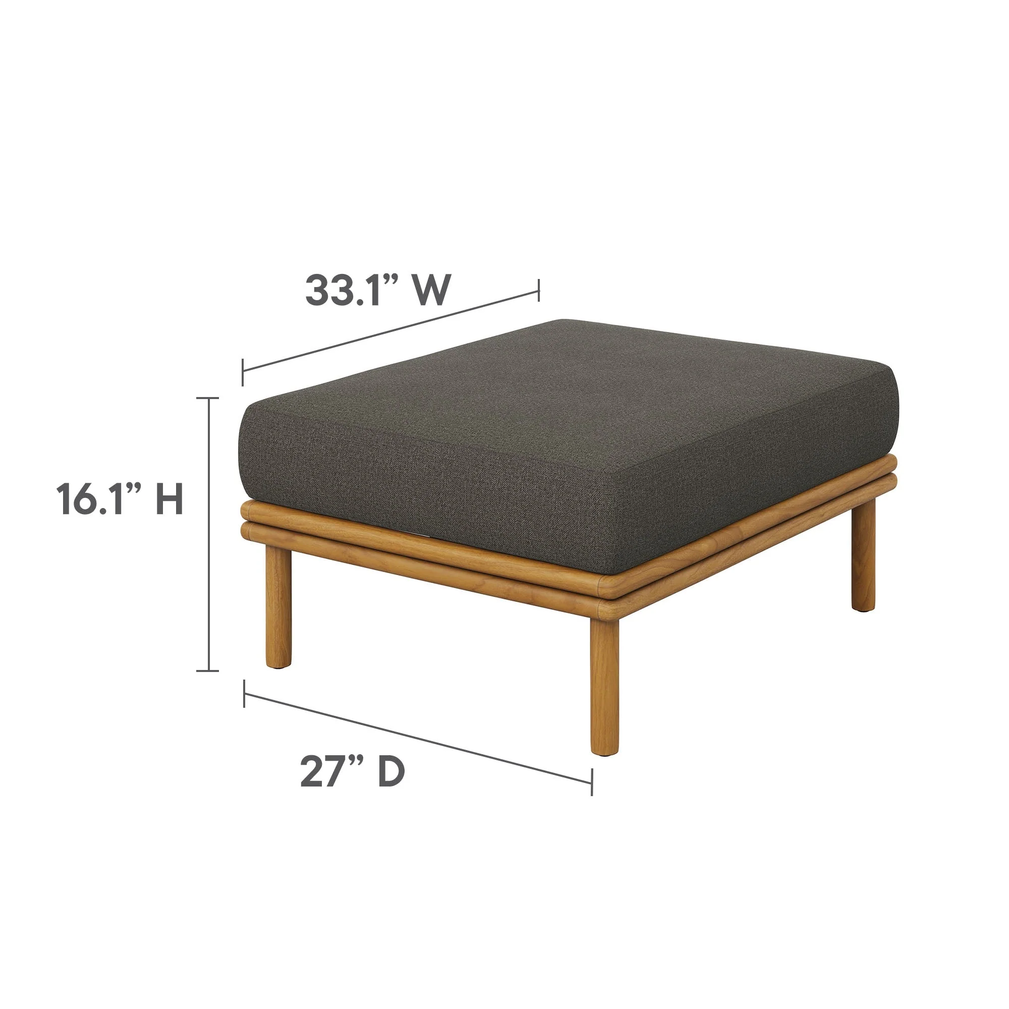 Wren 6-Piece Outdoor Patio Teak Wood Furniture Set - Image 32