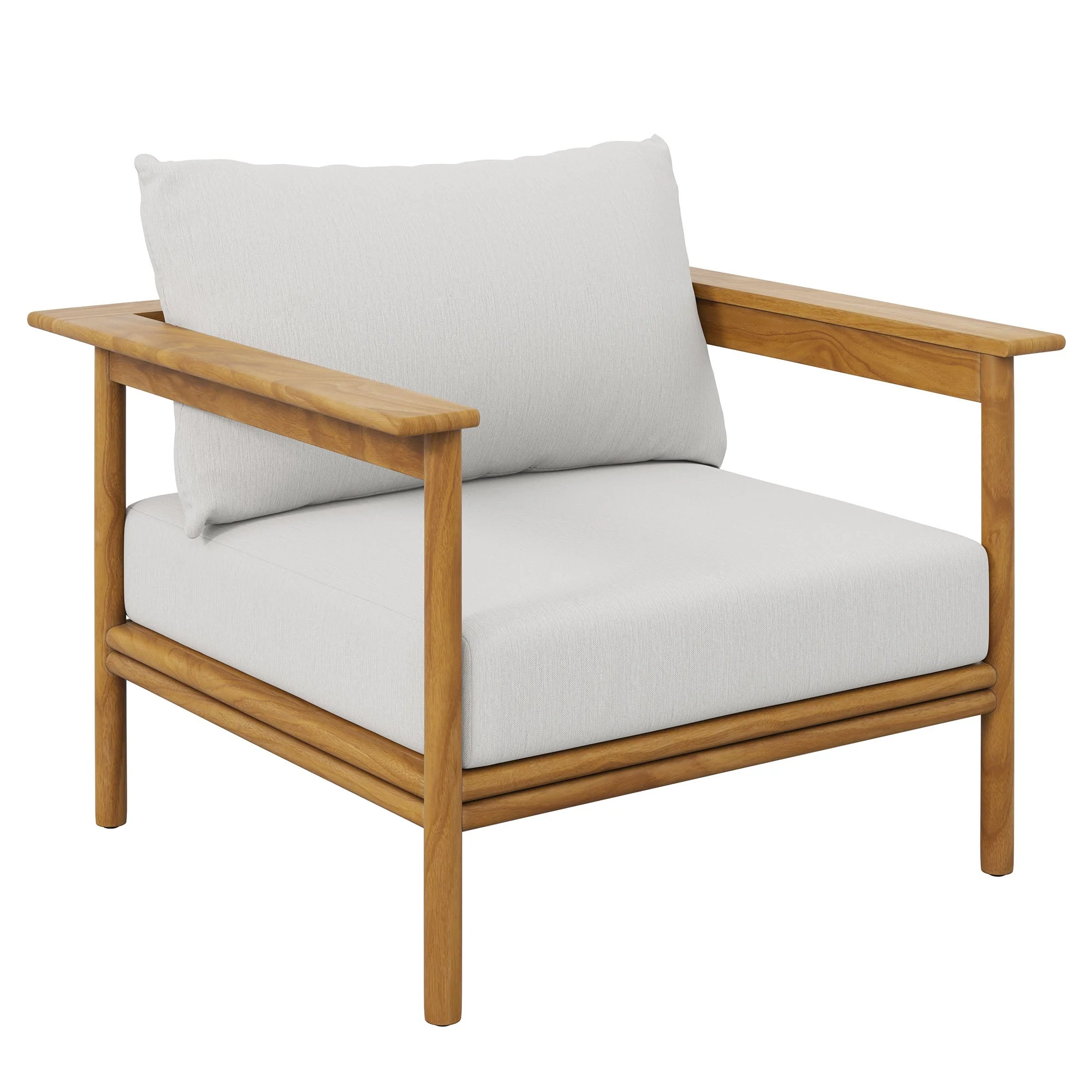 Wren 6-Piece Outdoor Patio Teak Wood Furniture Set - Image 4