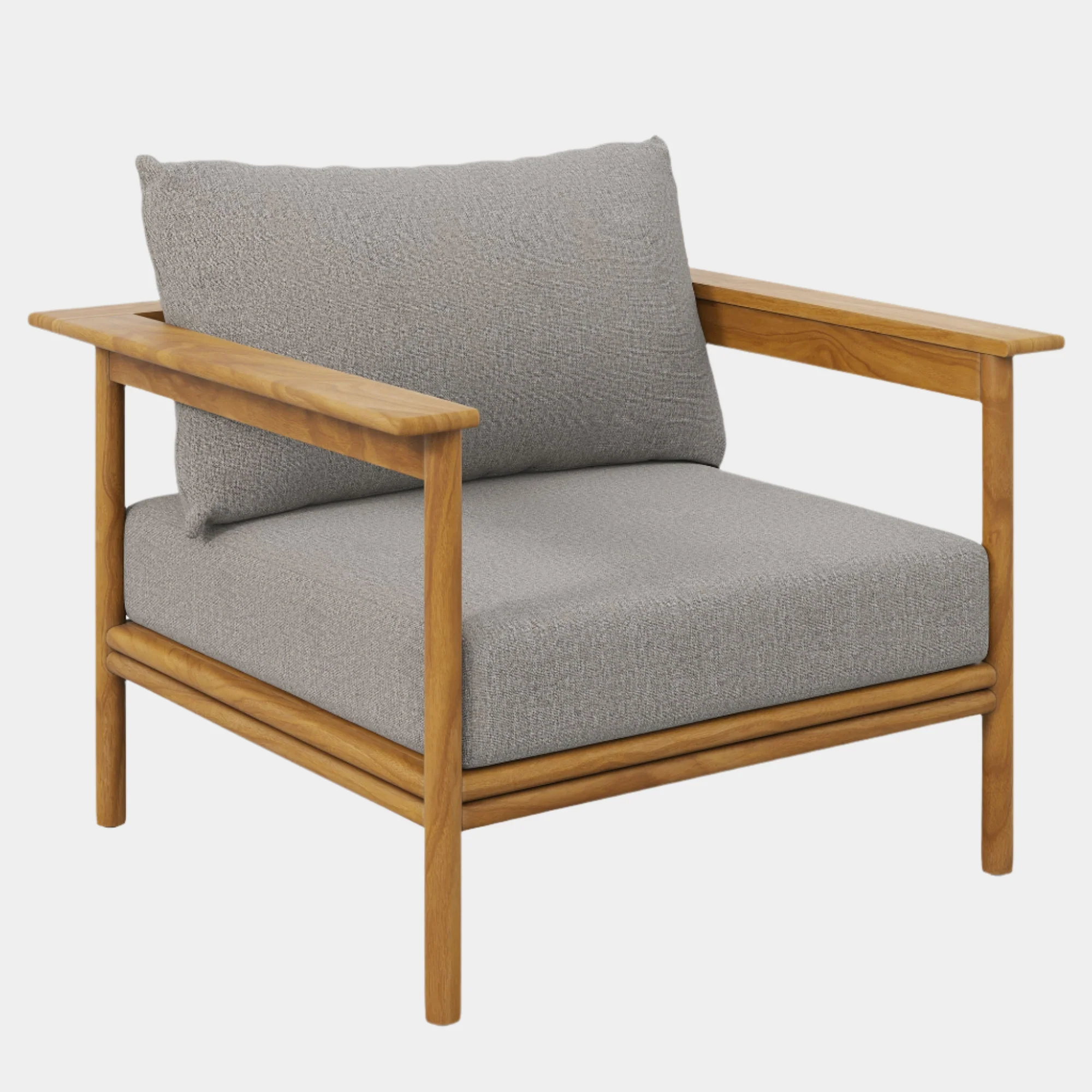 Wren Outdoor Patio Teak Wood Armchair - Image 11