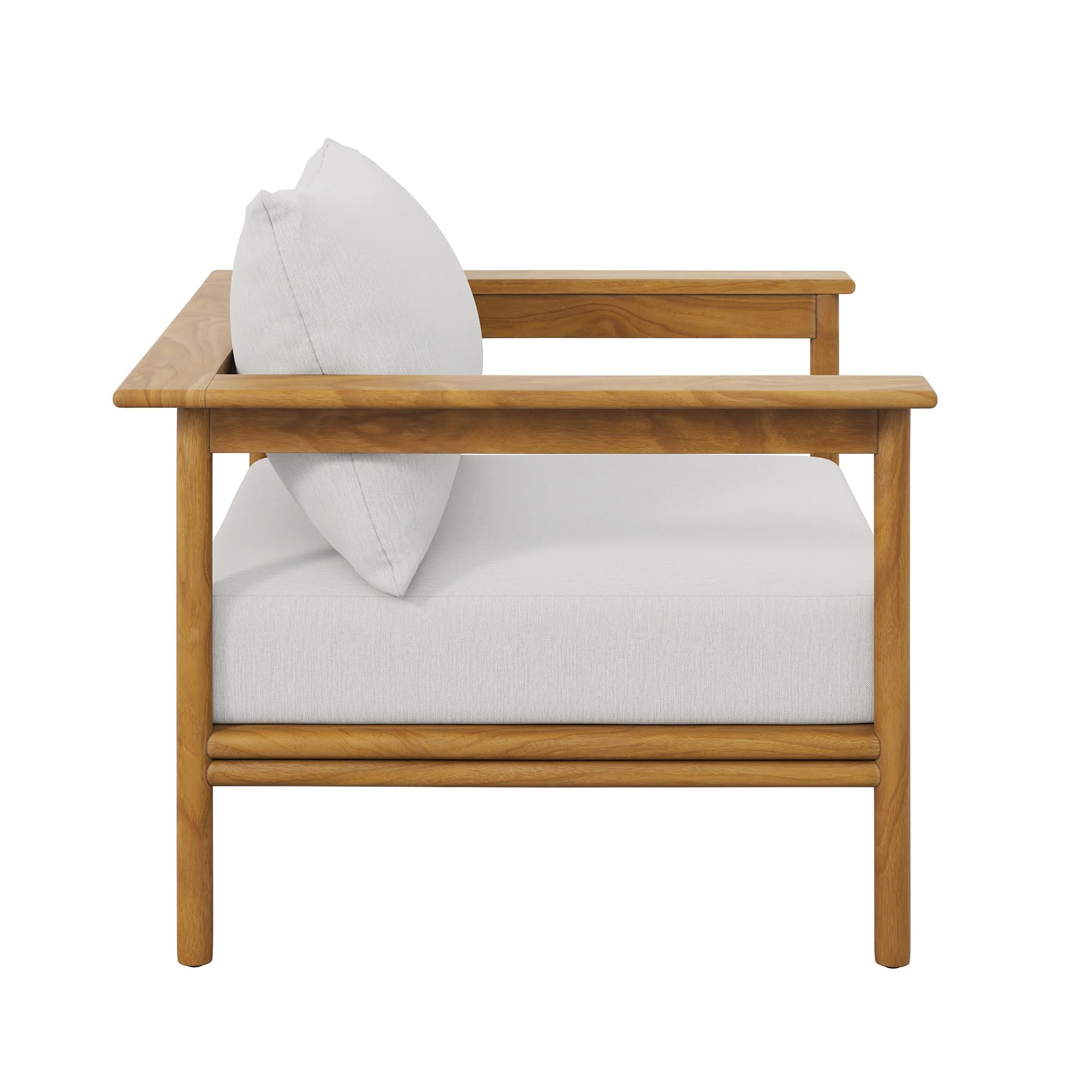 Wren Outdoor Patio Teak Wood Armchair - Image 4