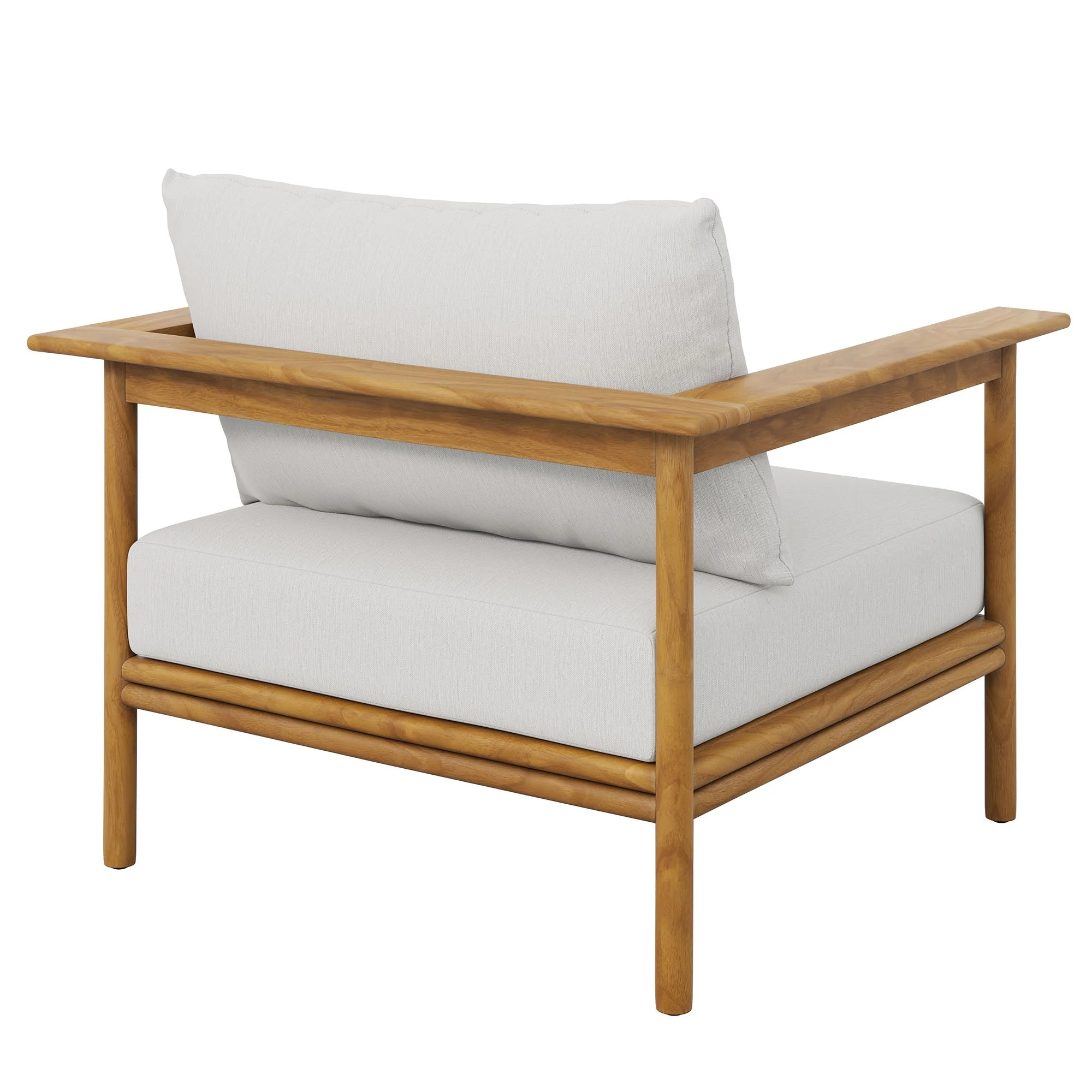 Wren Outdoor Patio Teak Wood Armchair - Image 5
