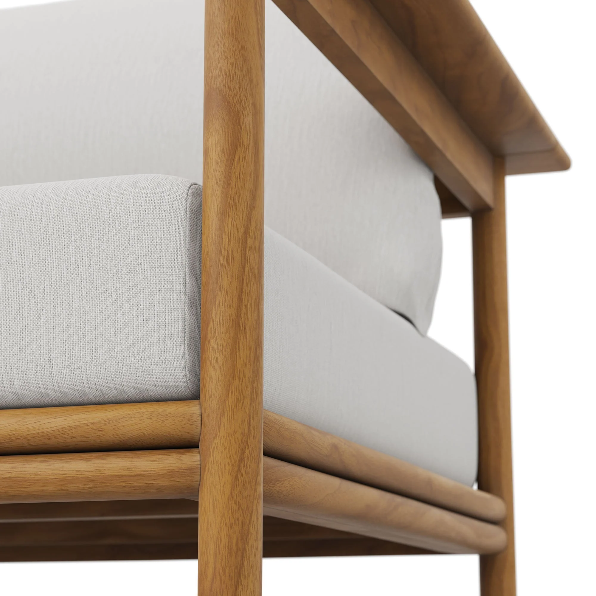 Wren Outdoor Patio Teak Wood Armchair - Image 8